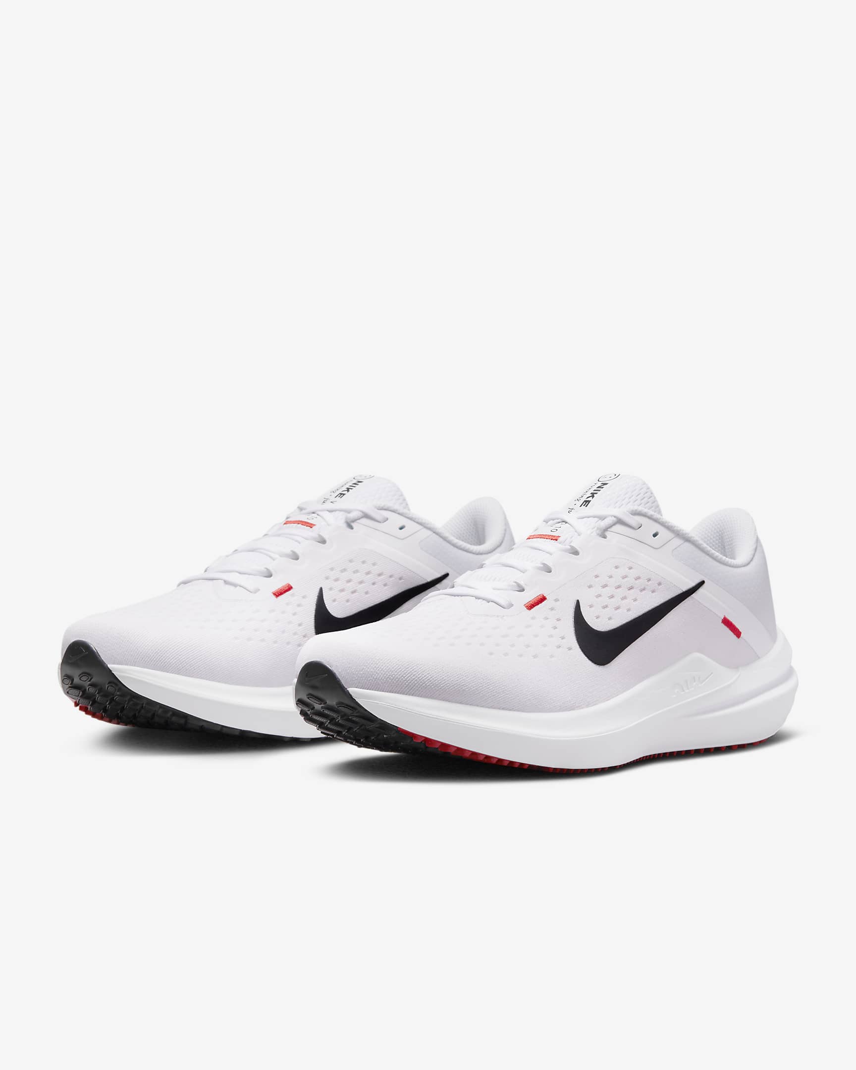 Nike Winflo 10 Men's Road Running Shoes - White/Light Crimson/Black