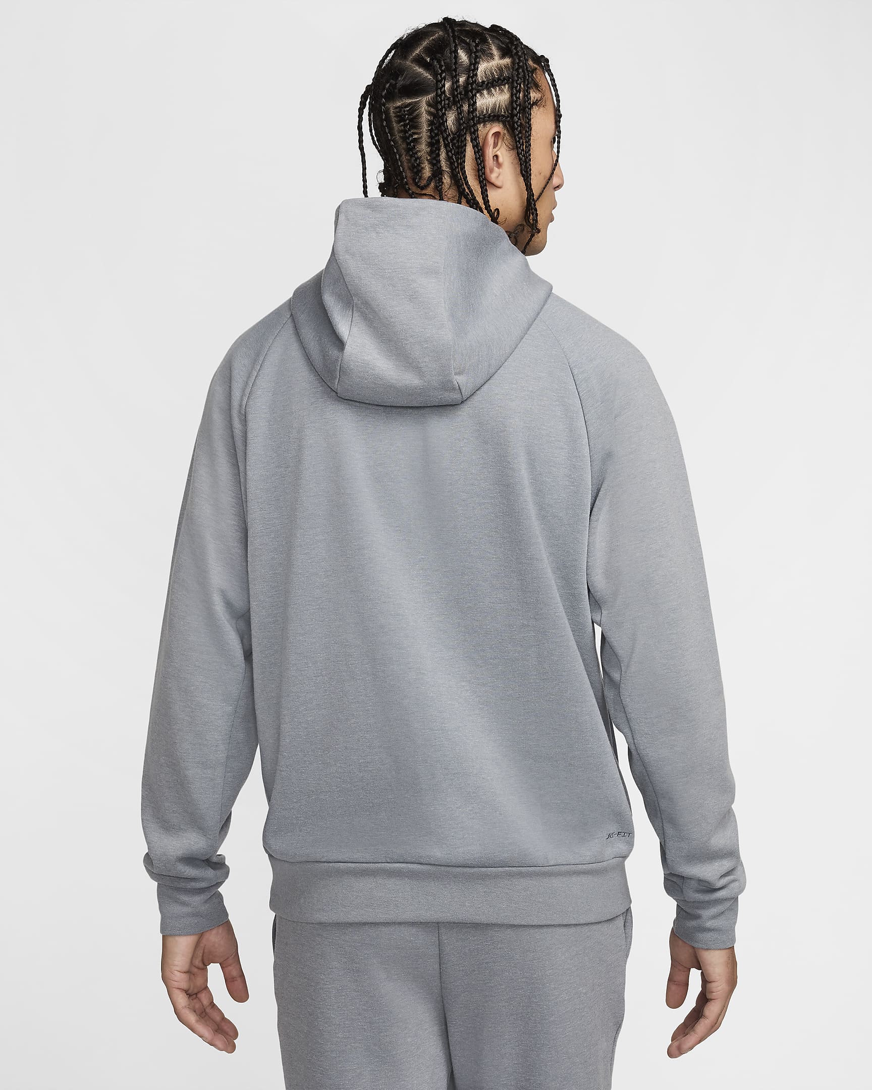 Alsidig Nike Primary Dri-FIT UV-pullover-hættetrøje til mænd - Cool Grey/Heather/Cool Grey