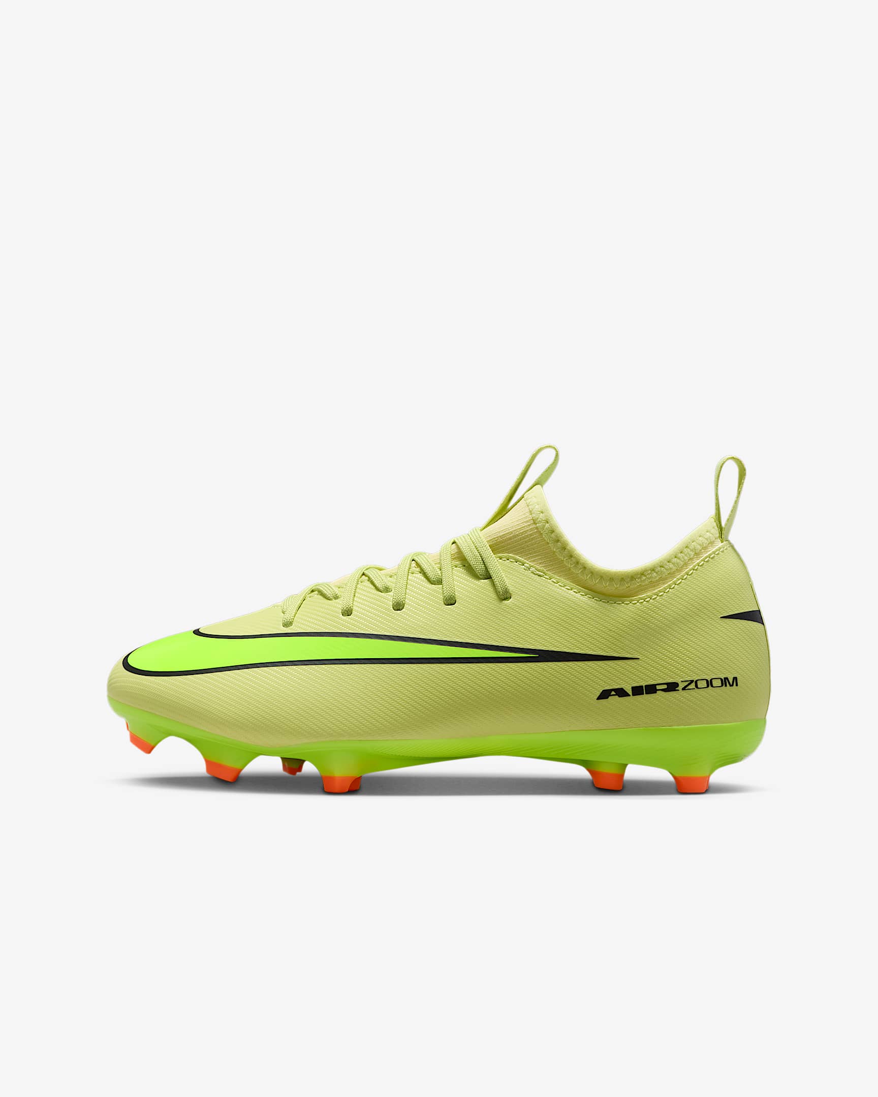 Nike Jr. Mercurial Vapor 16 Academy low-top voetbalschoenen voor kleuters/kids (meerdere ondergronden) - Limelight/Hyper Crimson/Volt