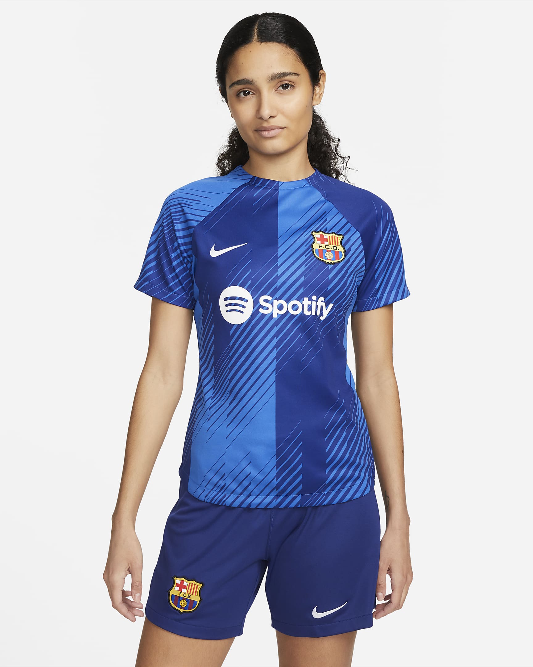 F.C. Barcelona Academy Pro Women's Nike Dri-FIT Pre-Match Football Top ...