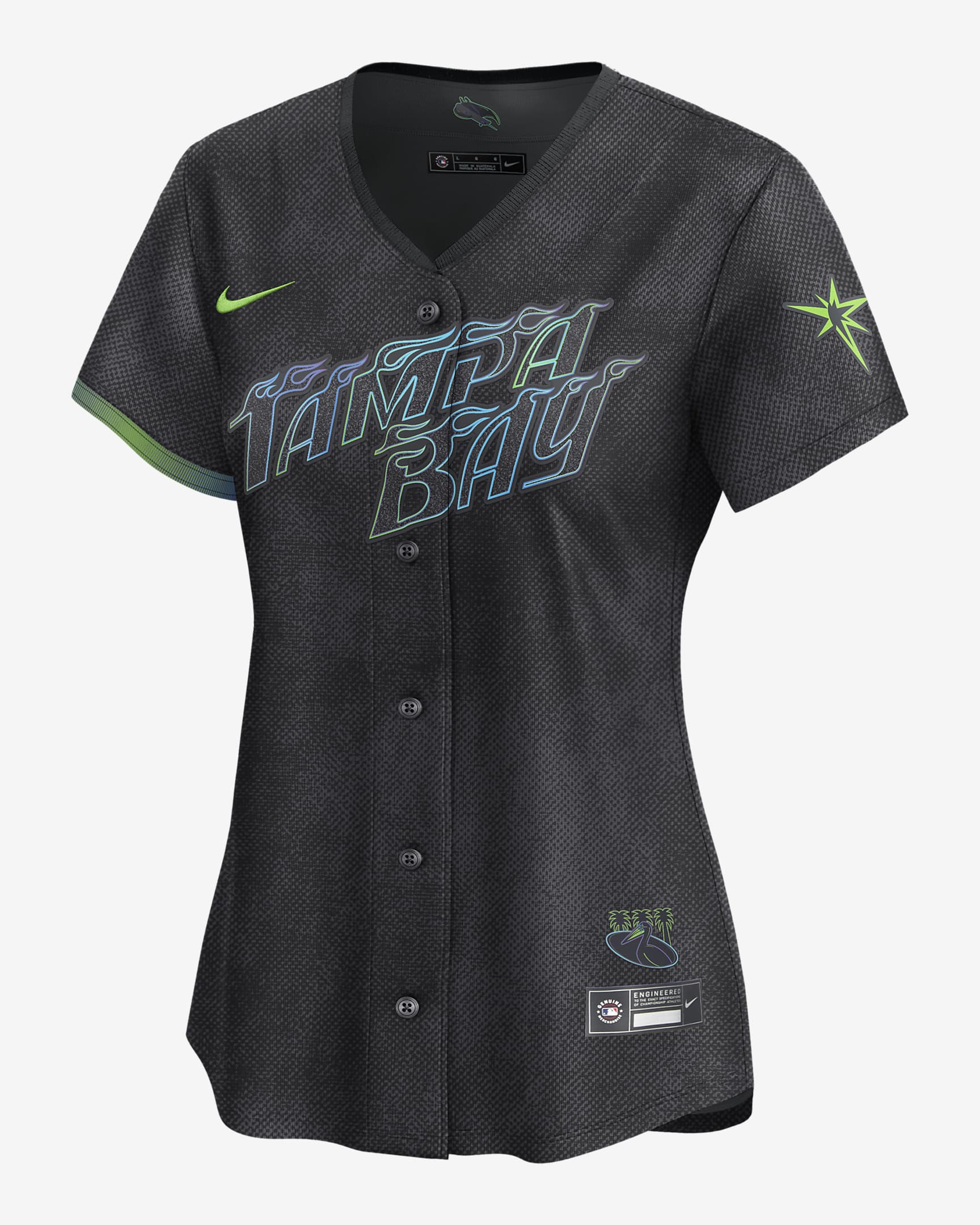 Jersey Nike Dri Fit Adv De La Mlb Limited Para Mujer Tampa Bay Rays City Connect 