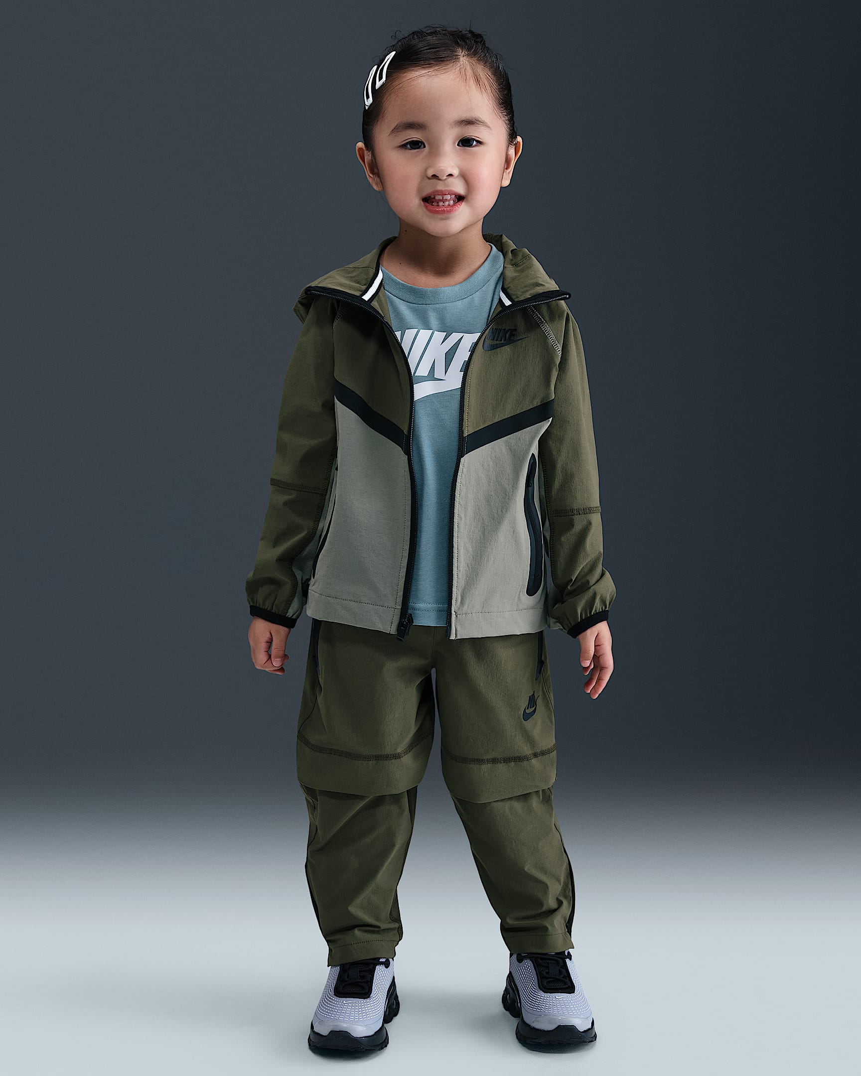Nike Dri-FIT Toddler Tech Woven 2-Piece Set - Light Army