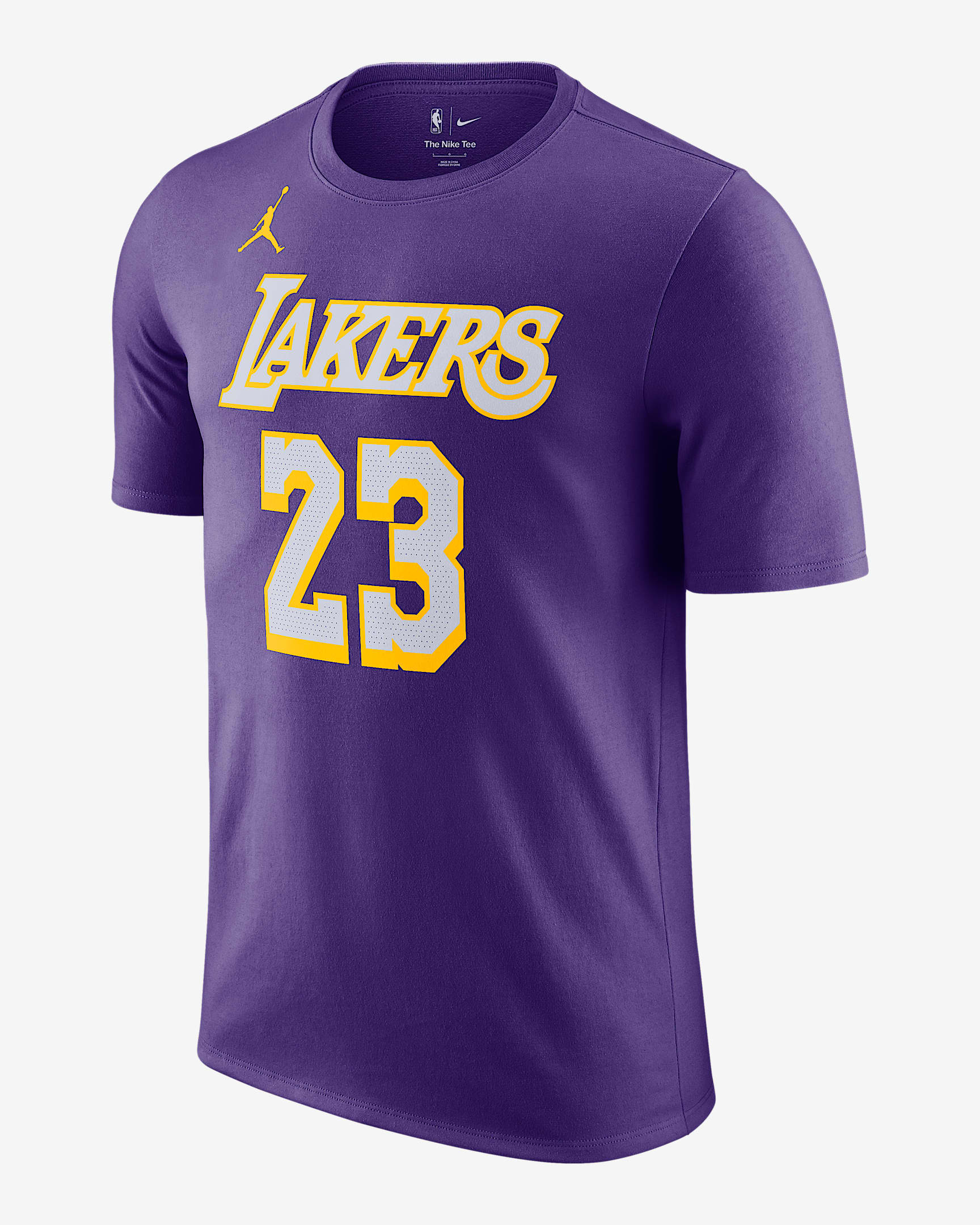 T-shirt NBA Nike Los Angeles Lakers Essentials para homem - Roxo Field