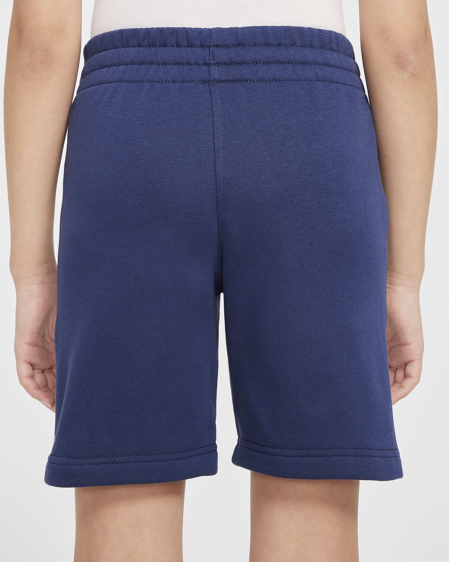 Nike Sportswear Club Big Kids' French Terry Shorts - Midnight Navy/Midnight Navy/White