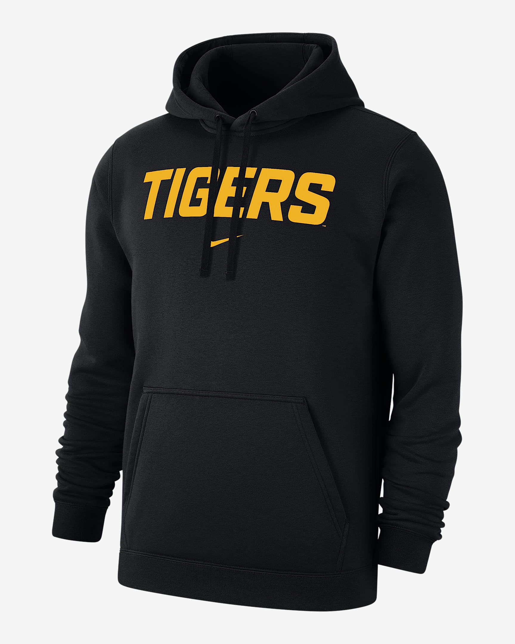 Sudadera con gorro sin cierre universitaria Nike para hombre Missouri Club Fleece - Negro