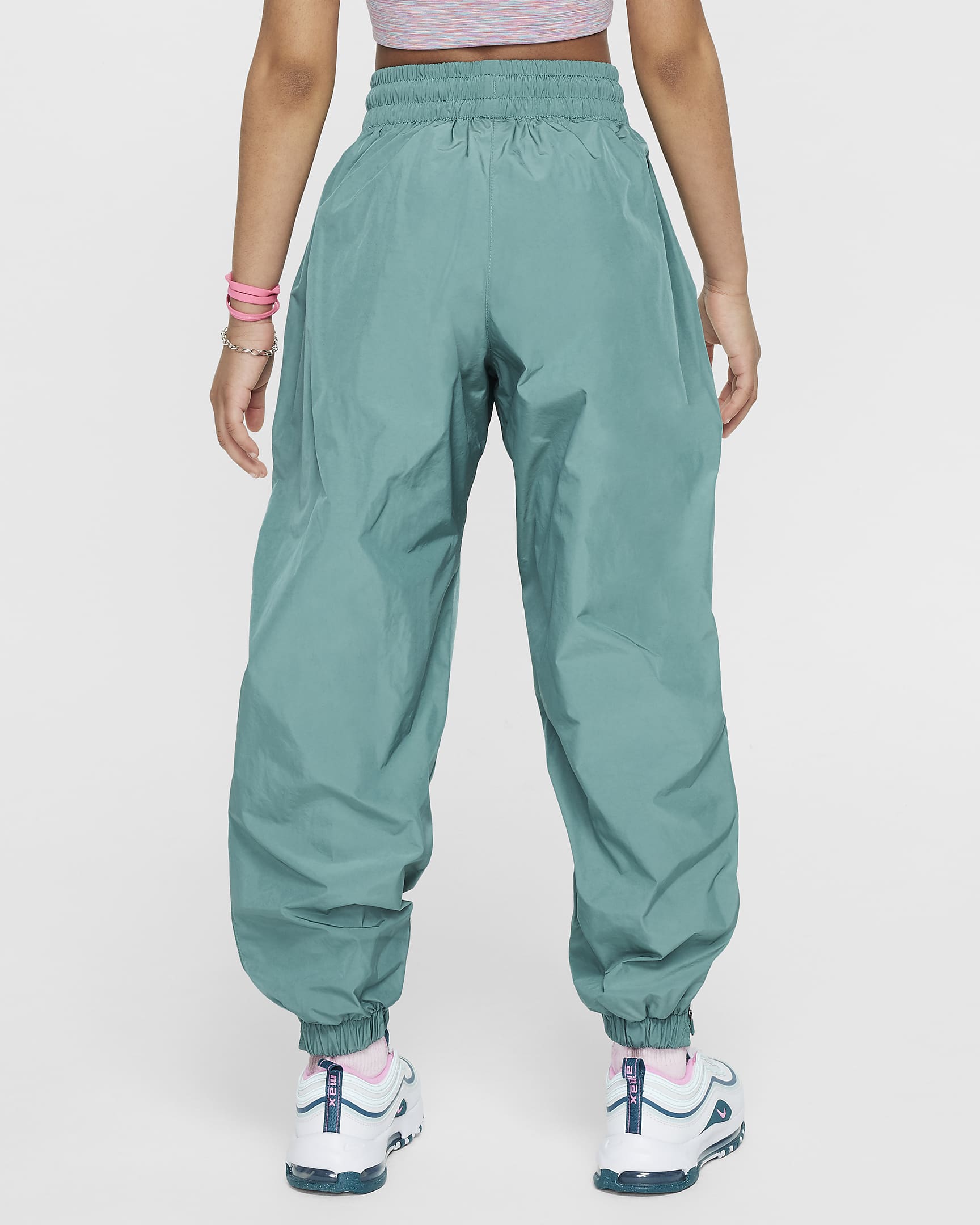 Nike Sportswear Older Kids' (Girls') Woven Trousers - Bicoastal/Light Bone