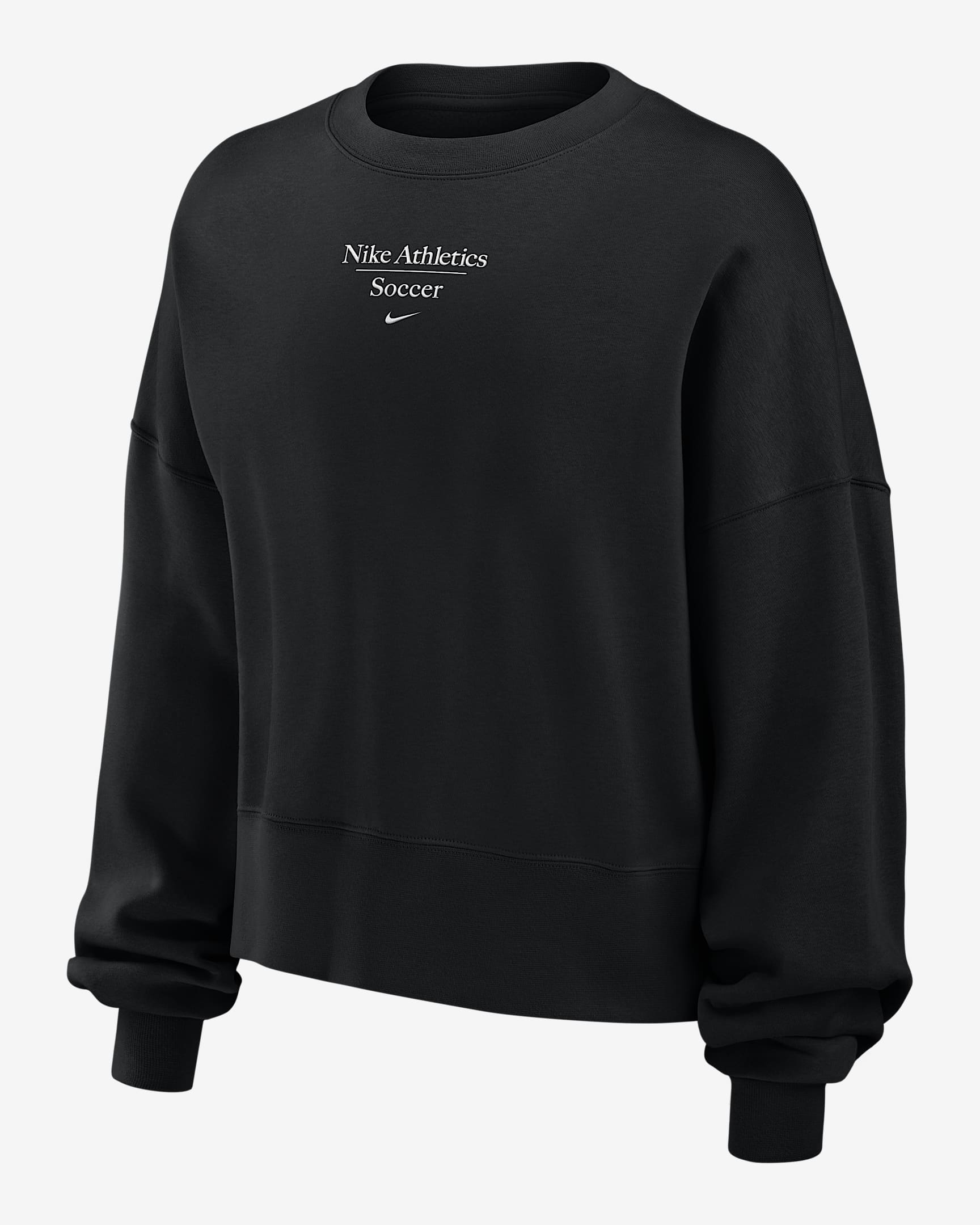 Nike Phoenix Fleece Women's Soccer Crew-Neck Sweatshirt - Black