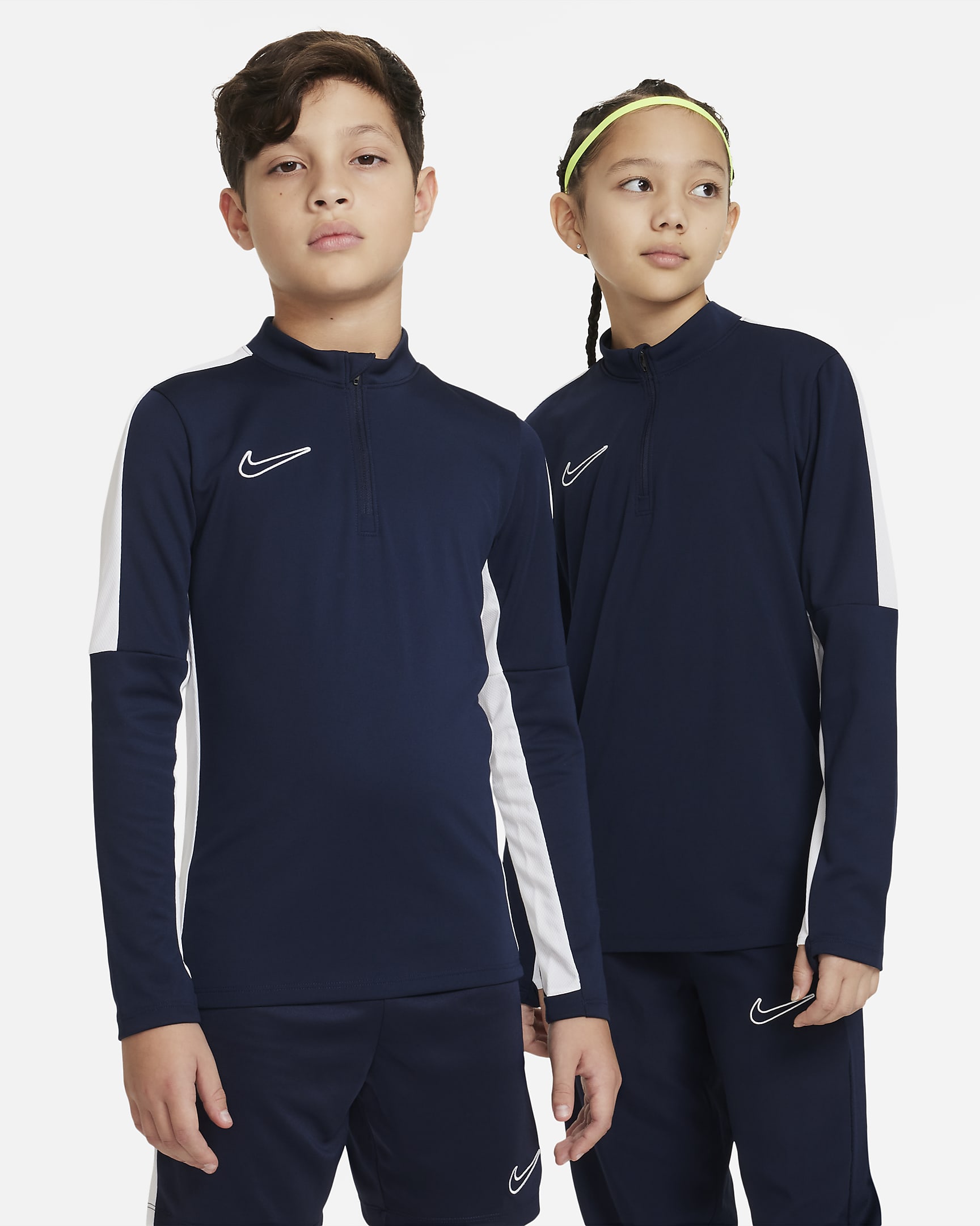 Haut d'entraînement de football Nike Dri-FIT Academy23 pour ado - Obsidian/Blanc/Blanc