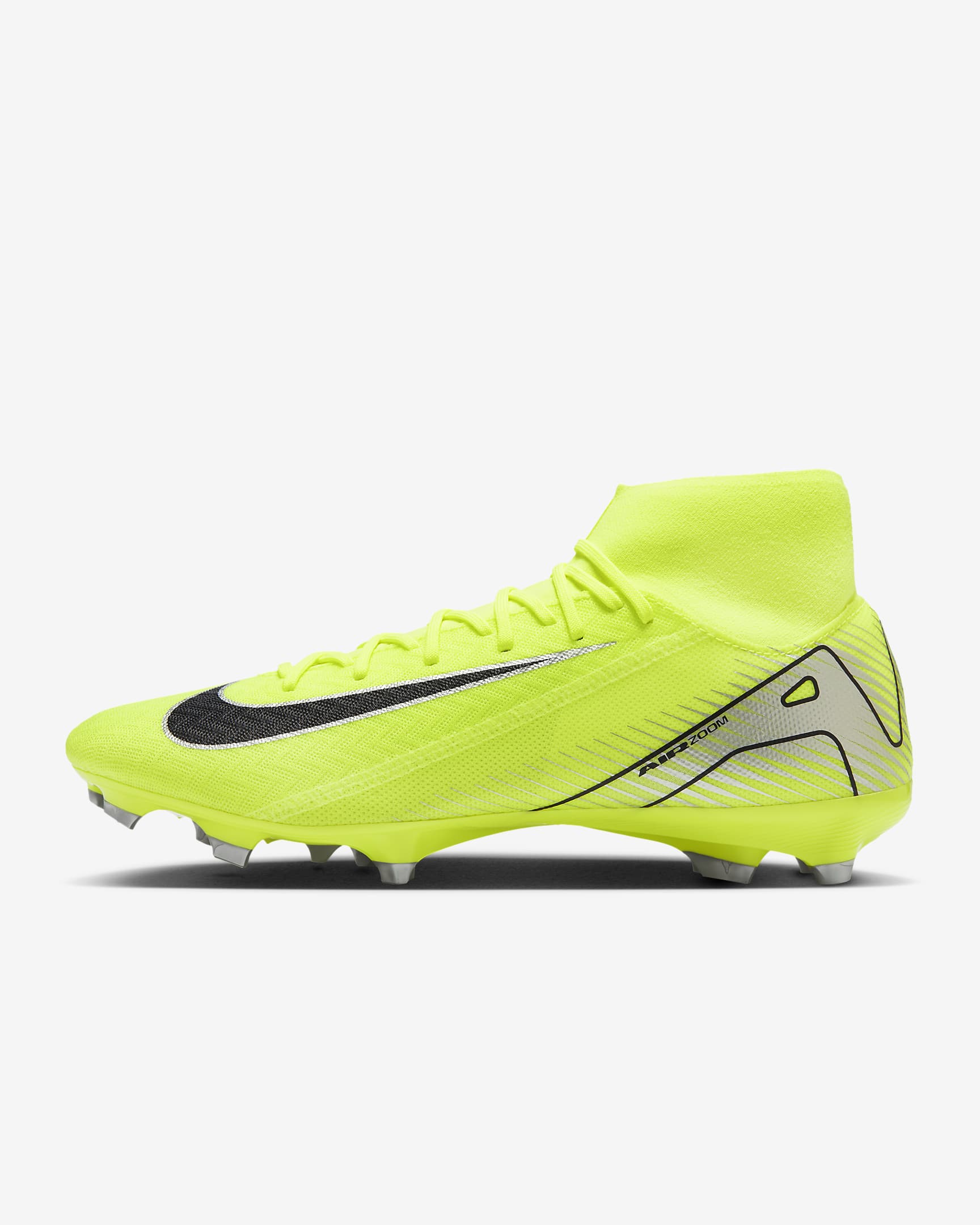 Nike Mercurial Superfly 10 Academy Botas de fútbol de perfil alto MG - Volt/Negro