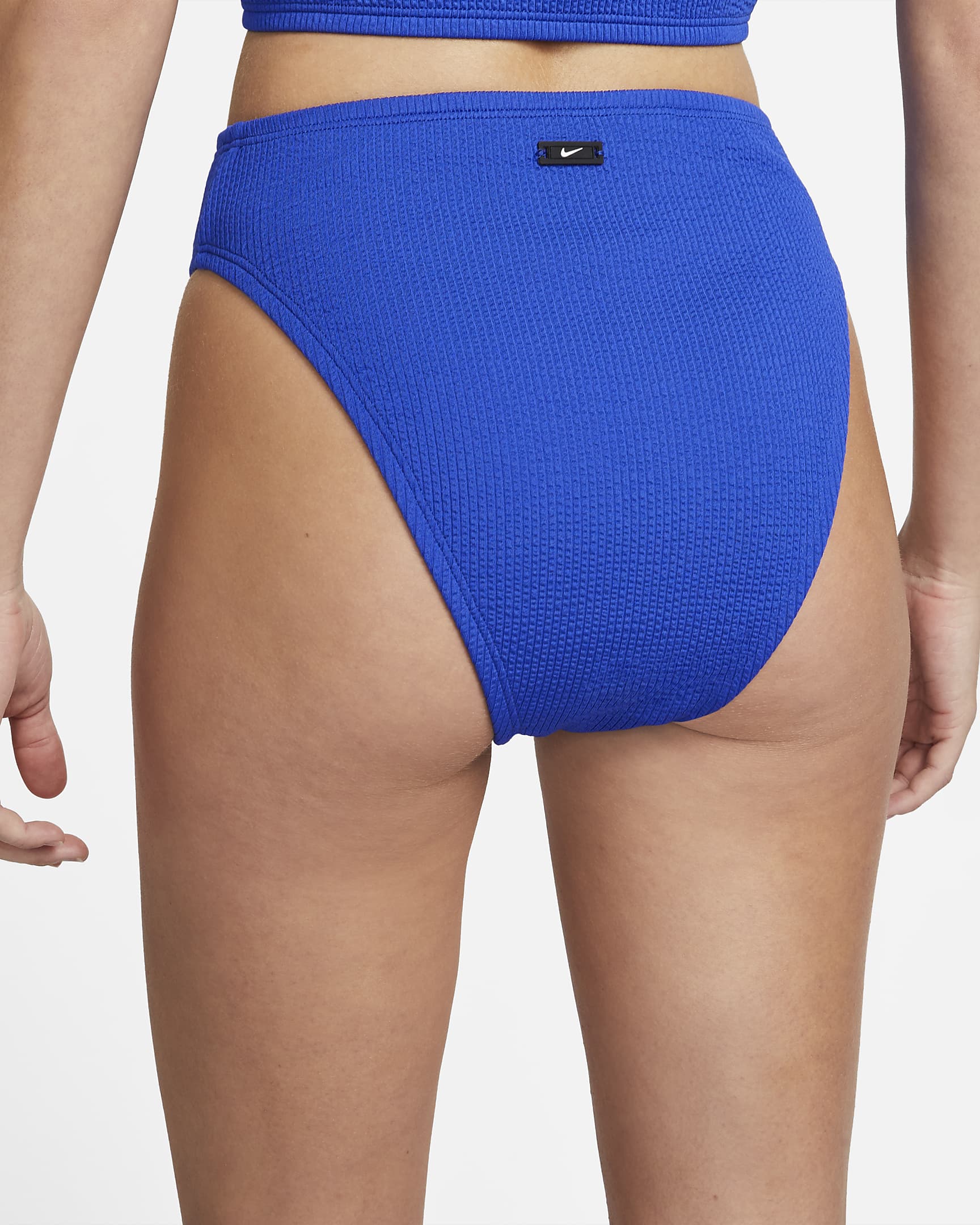 Parte inferior de traje de baño con cintura alta para mujer Nike - Azul carrera