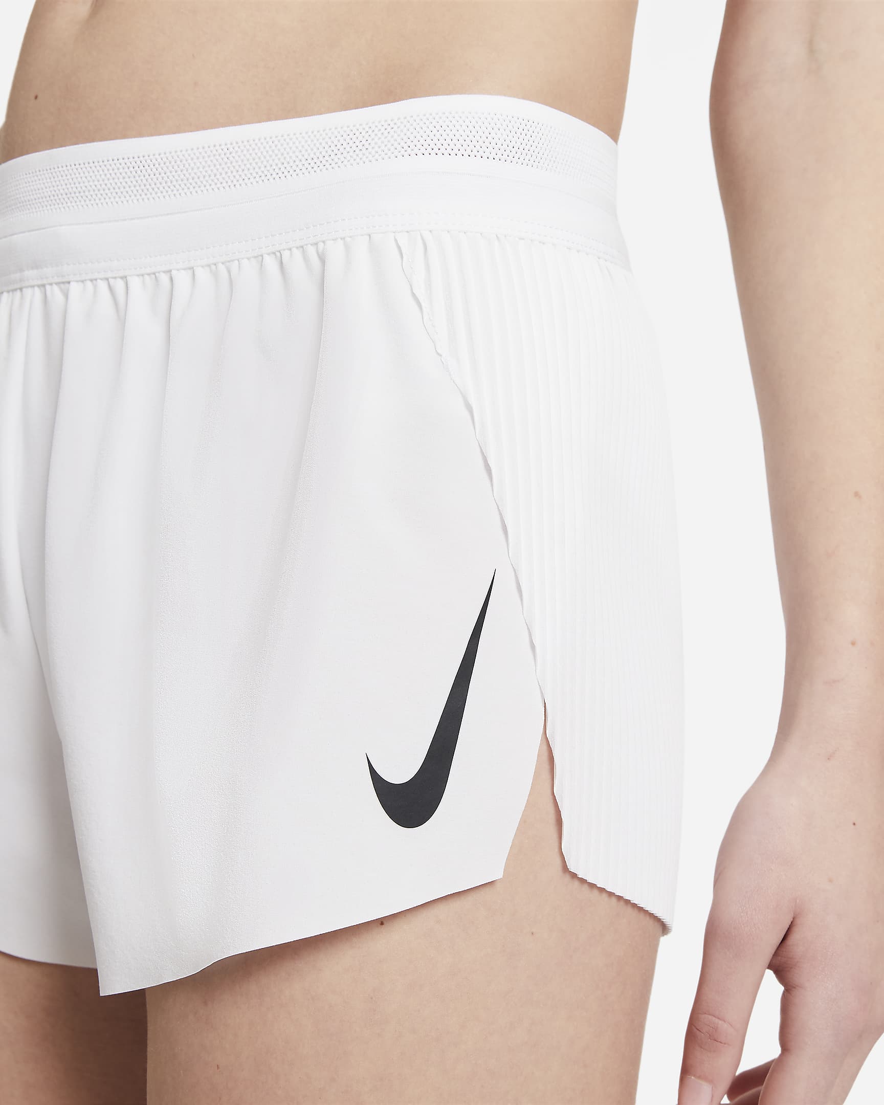 Nike AeroSwift Women's Running Shorts - White/Black