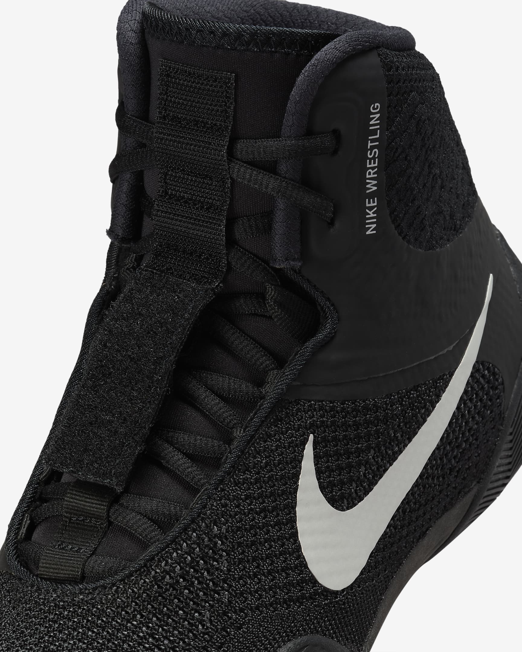 Nike Tawa Men's Wrestling Shoes - Black/Black/Metallic Silver