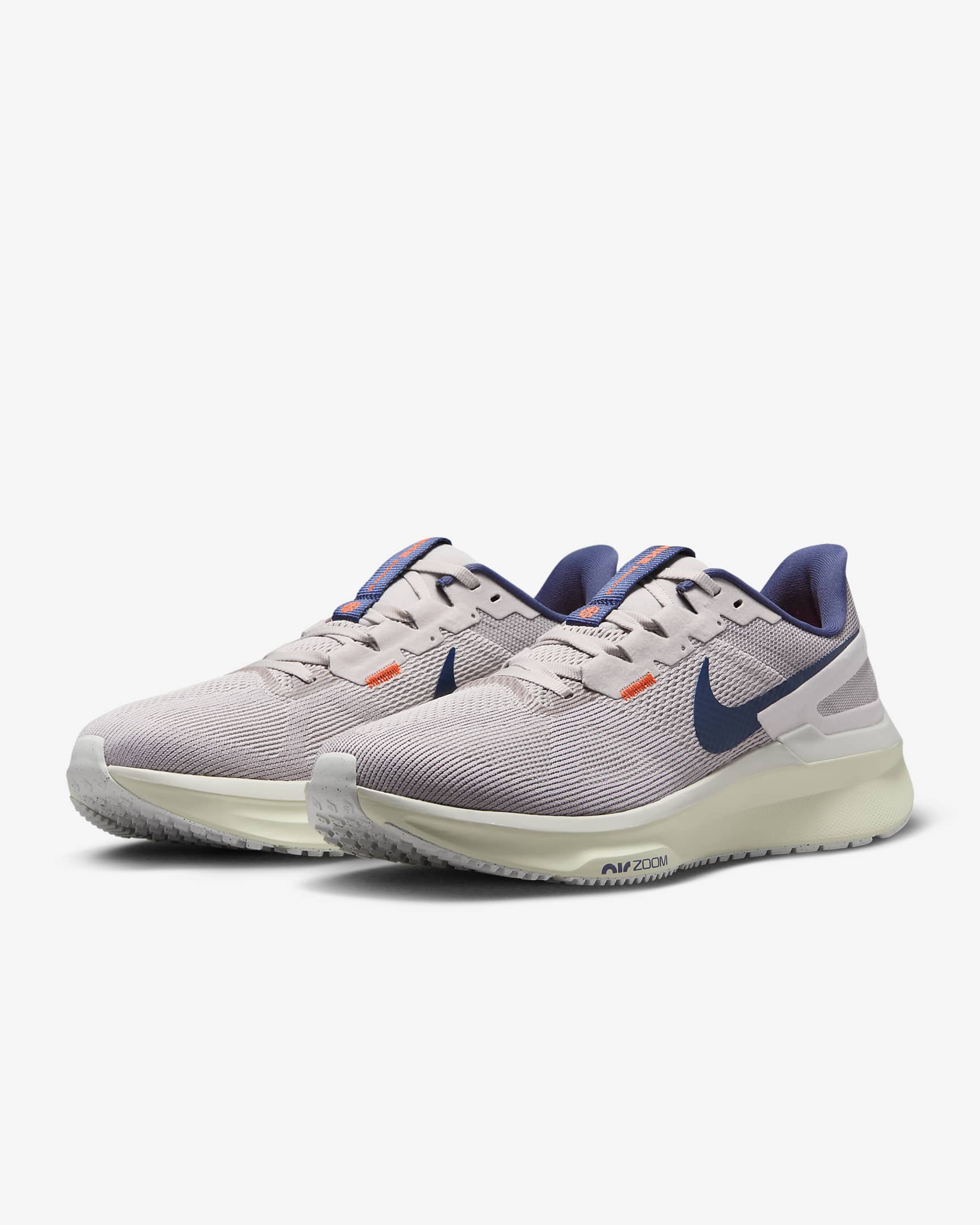 Tenis de correr en pavimento para hombre Nike Structure 25 - Mena de hierro claro/Naranja total/Gris atmósfera/Trueno azul