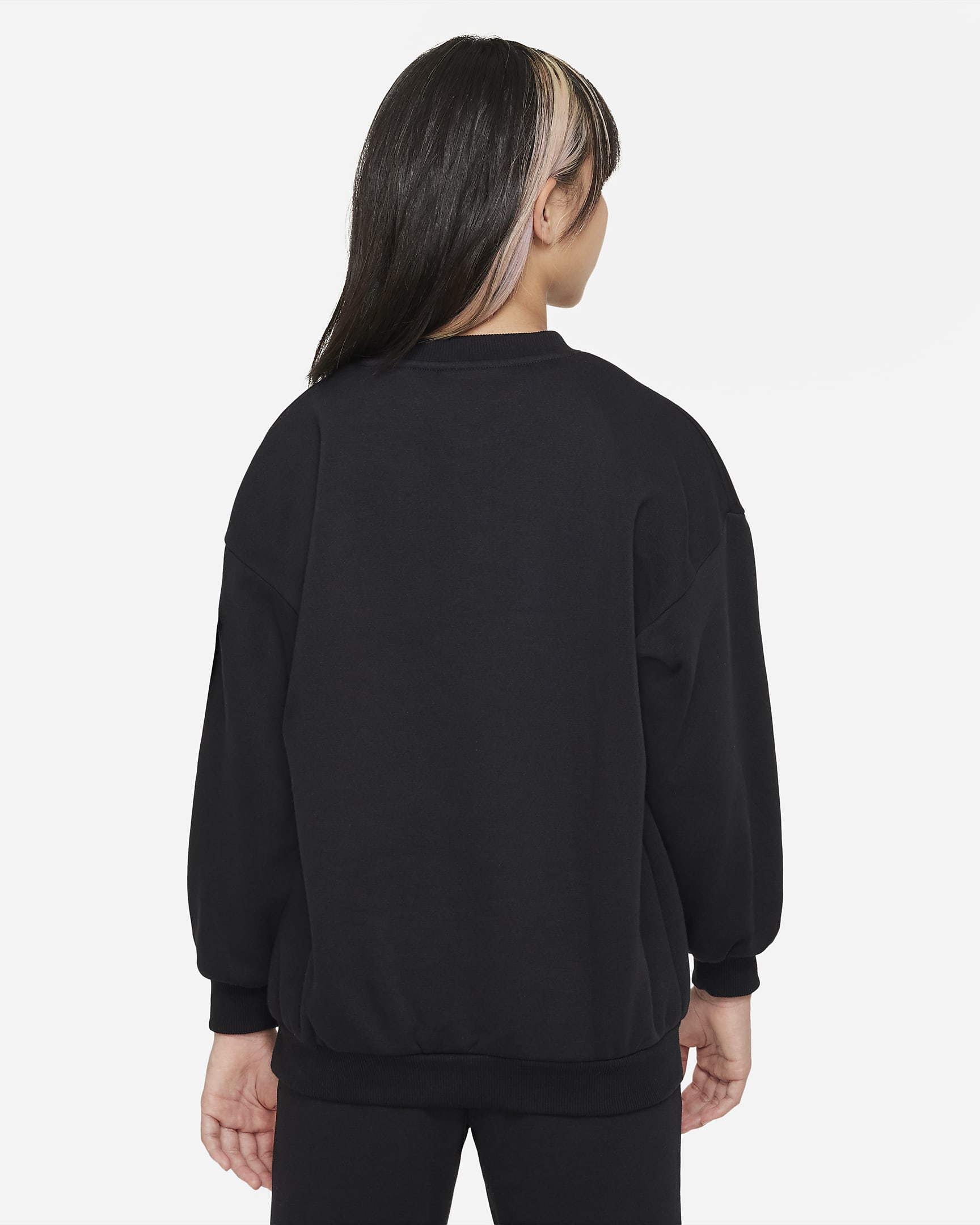 Nike Sportswear Icon Fleece Older Kids' (Girls') Sweatshirt - Black/Metallic Gold