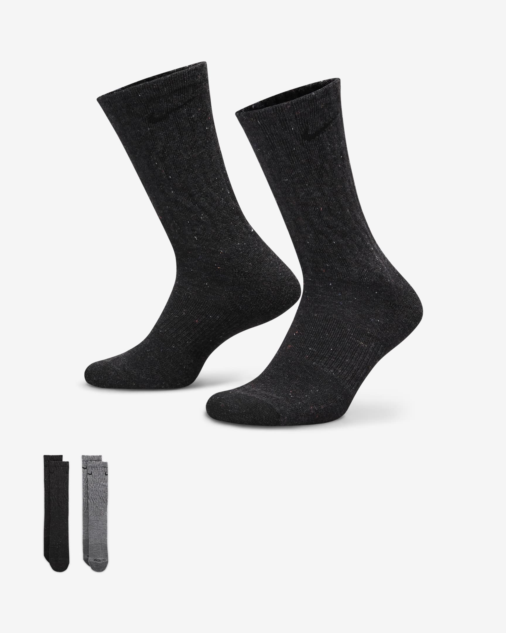 Nike Everyday Plus Cushioned Crew Socks (2 Pairs) - Multi-Color