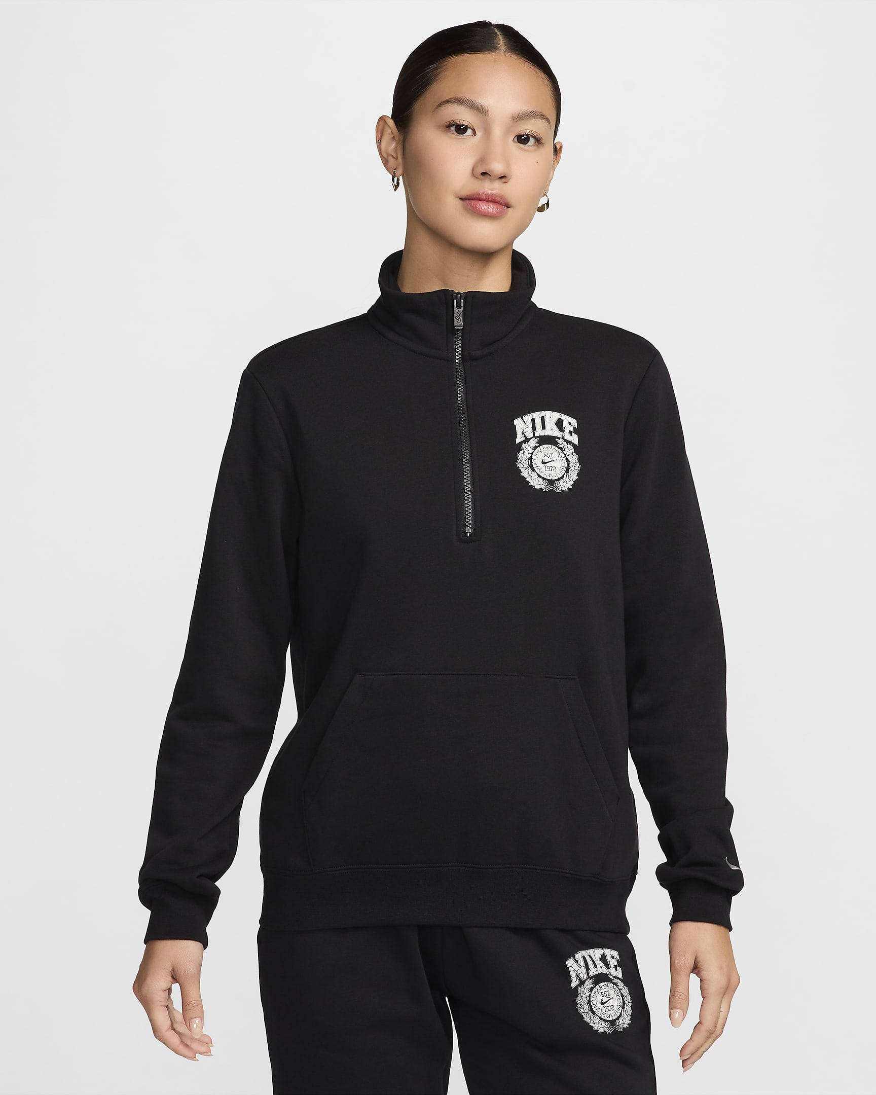 nike womens quarterzip fleece top