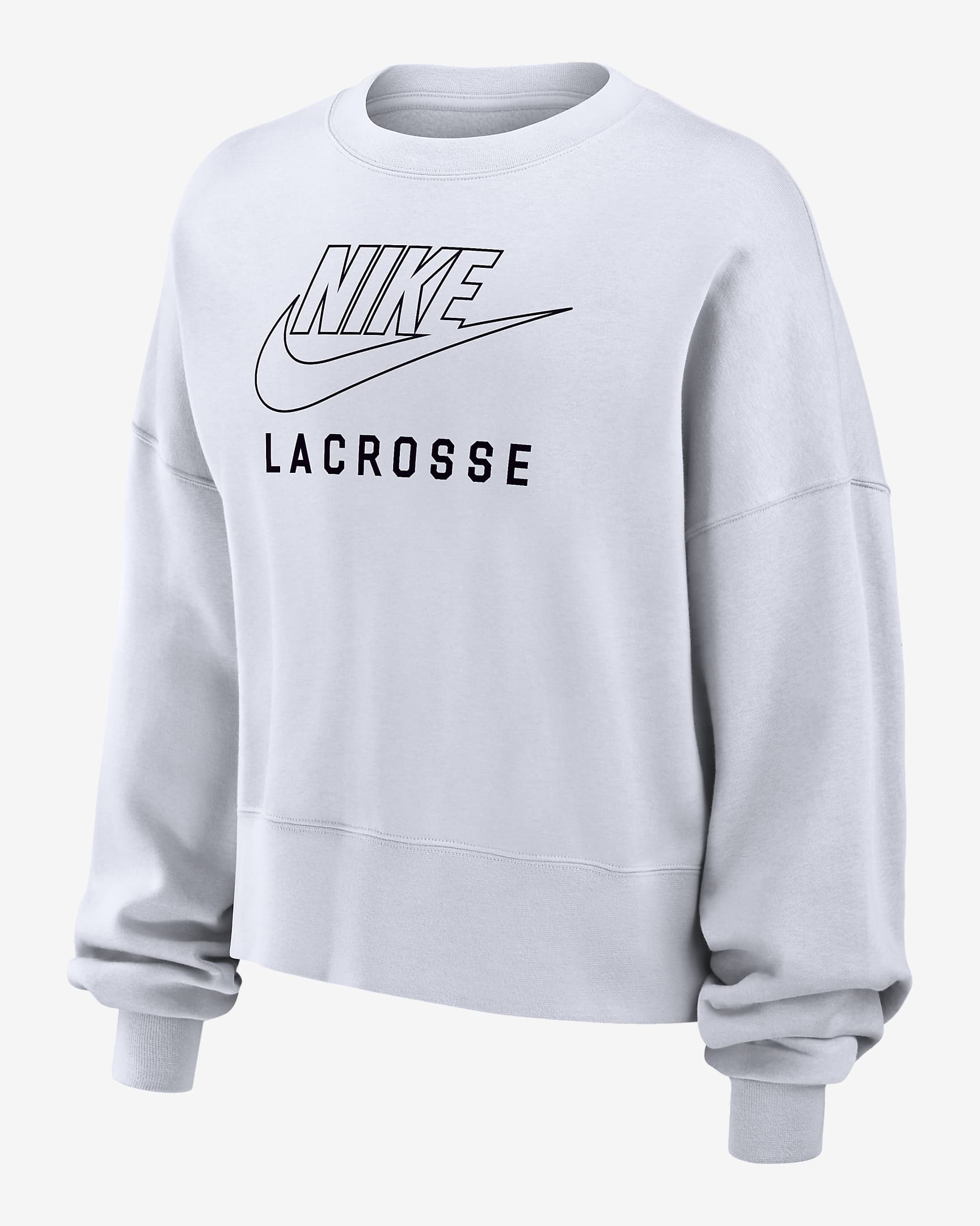 Sudadera de lacrosse de cuello redondo para mujer Nike Phoenix Fleece - Blanco