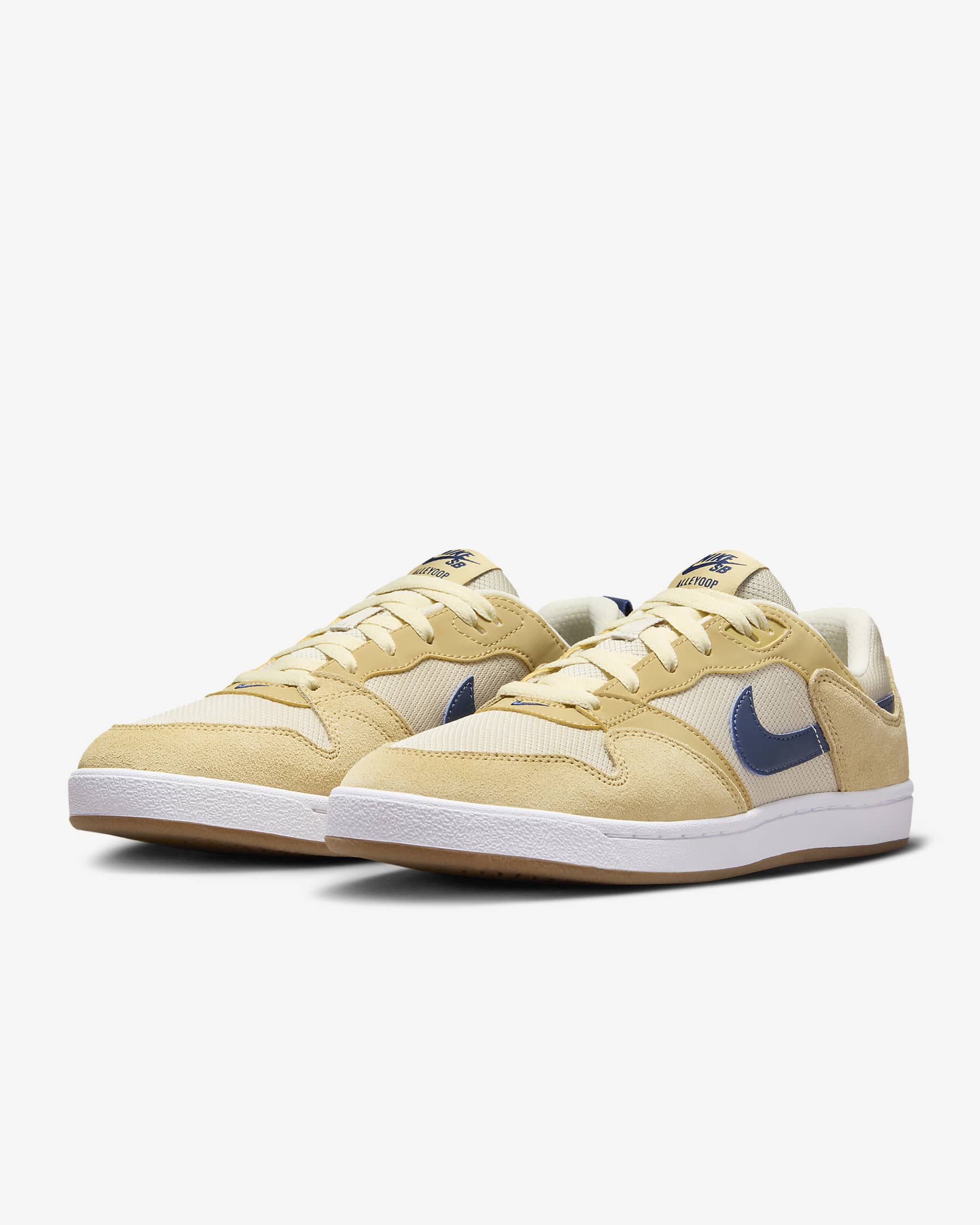 Nike SB Alleyoop Zapatillas de skateboard - Club Gold/Fossil/Blanco/Midnight Navy