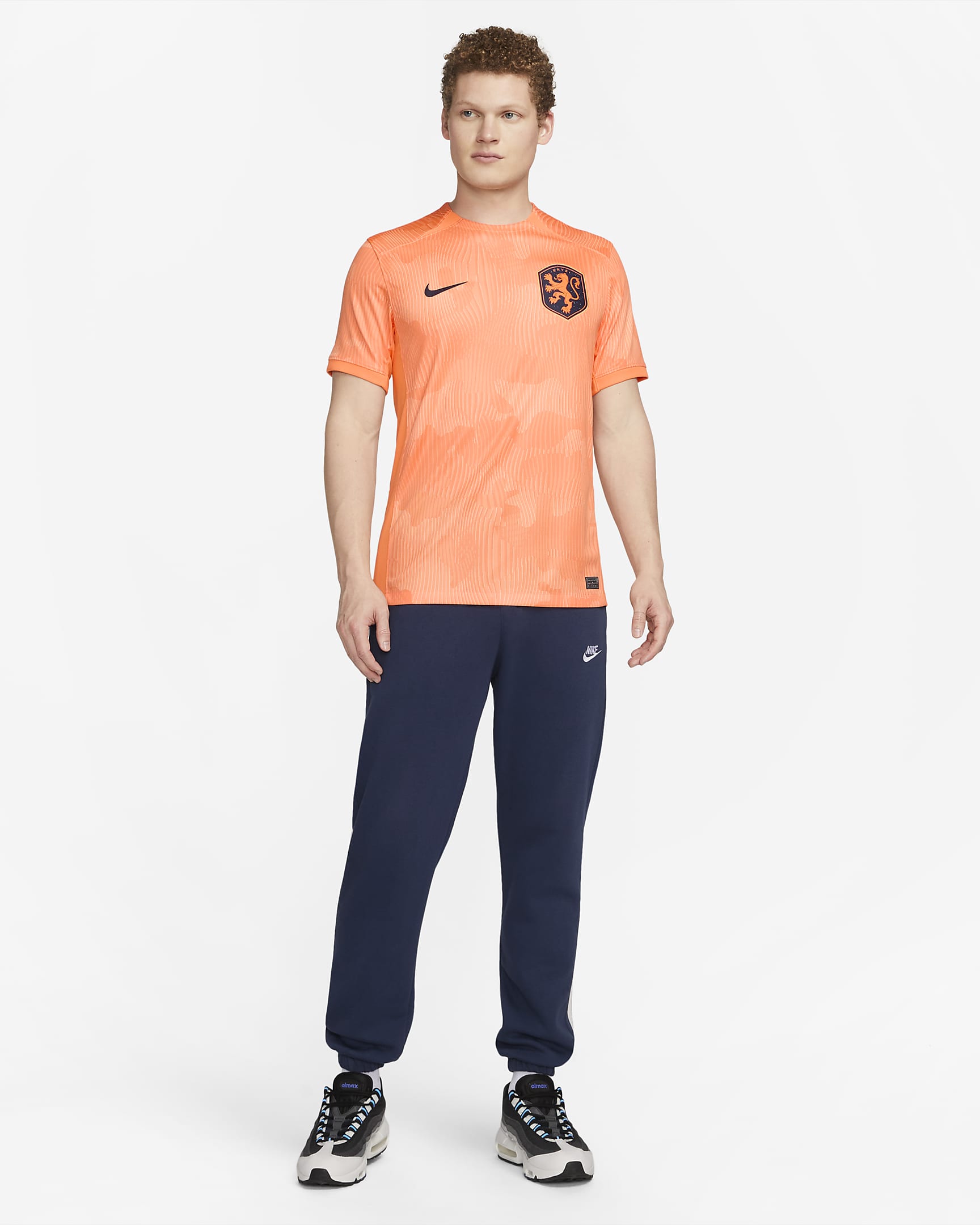 Netherlands 2023 Stadium Home Men's Nike DriFIT Football Shirt. Nike PT