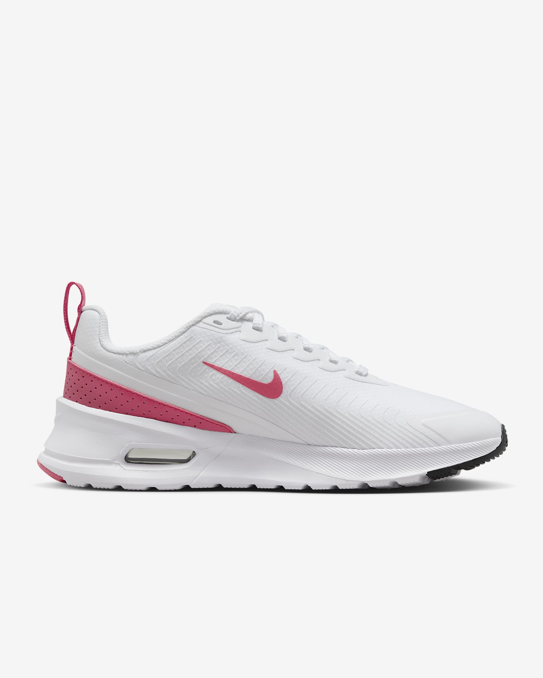 Tenis para mujer Nike Air Max Nuaxis - Blanco/Negro/Rojo cometa/Rosa margarita