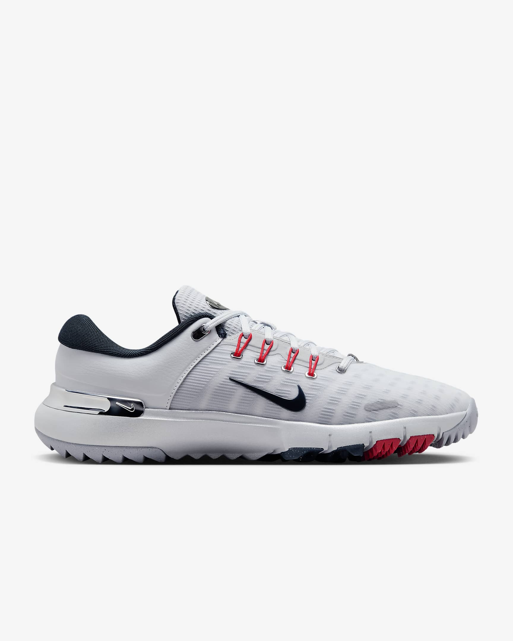 Chaussure de golf Nike Free Golf pour homme - Pure Platinum/Light Crimson/Wolf Grey/Armory Navy