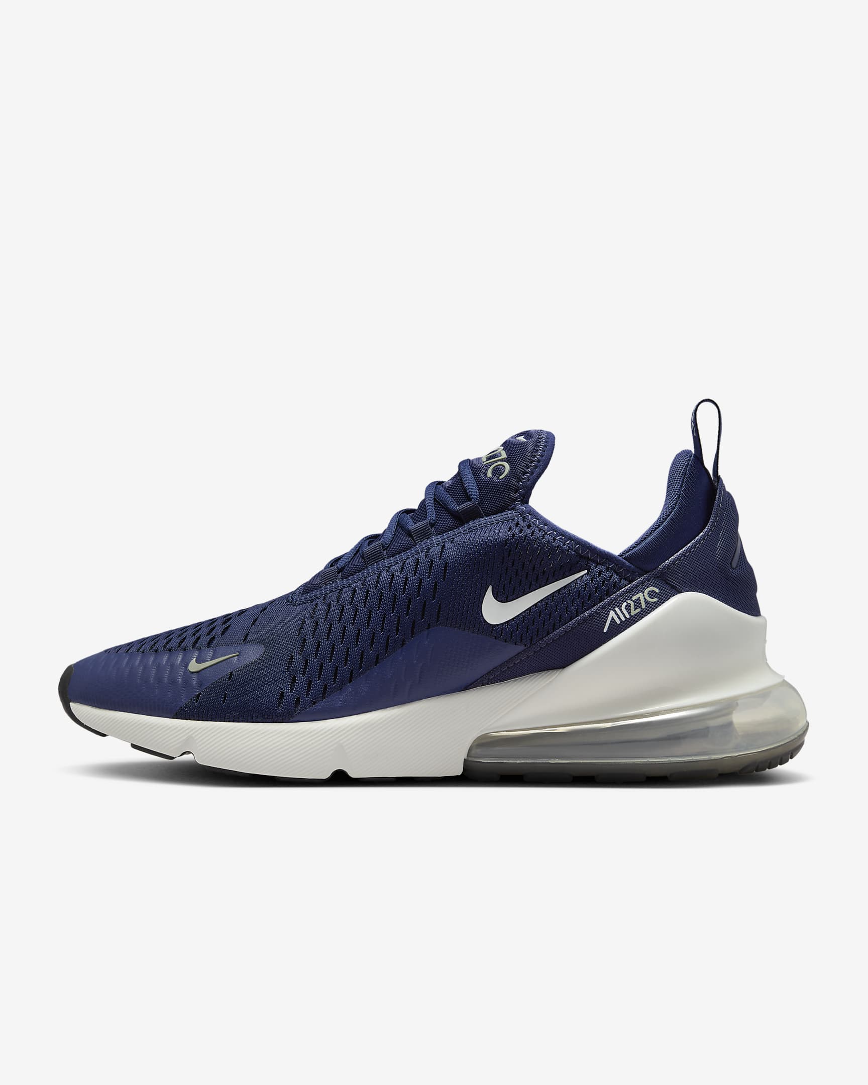 Tenis para hombre Nike Air Max 270 - Azul marino medianoche/Negro/Horizonte jade/Blanco