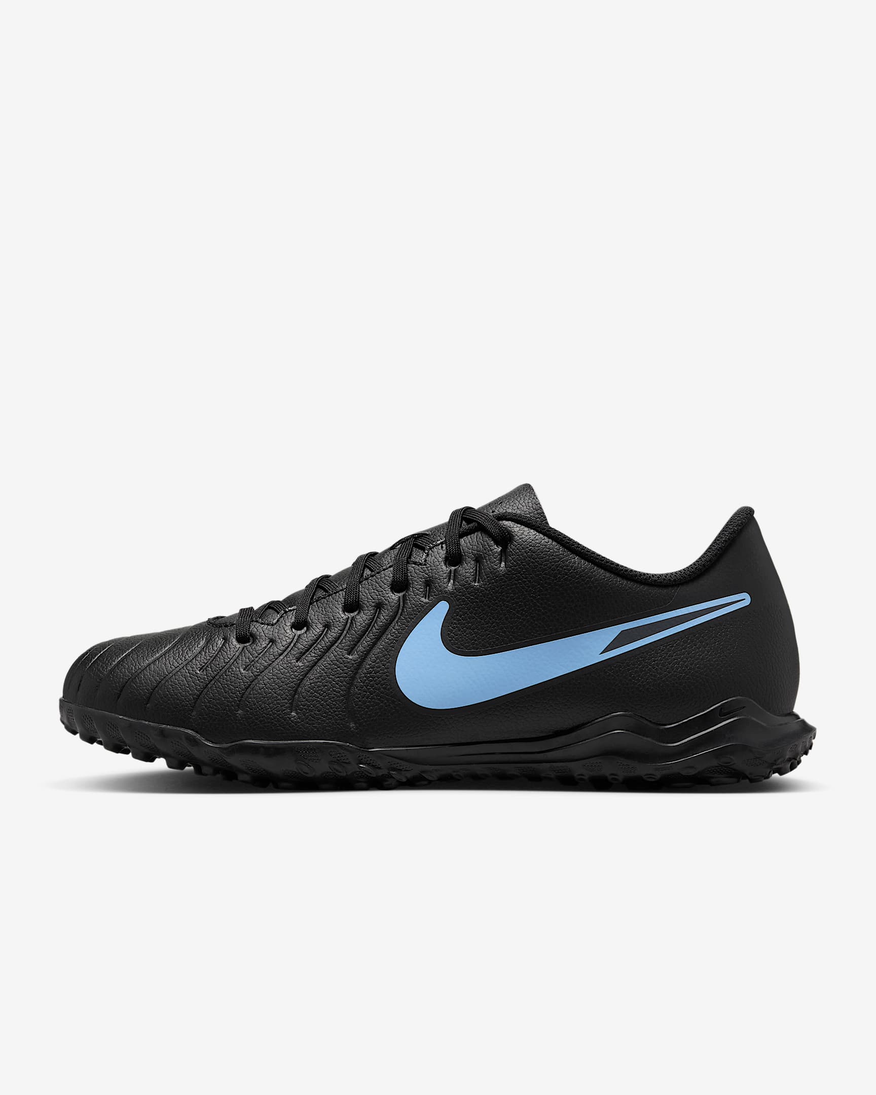 Nike Tiempo Legend 10 Club Turf Low-Top Soccer Shoes - Black/Black