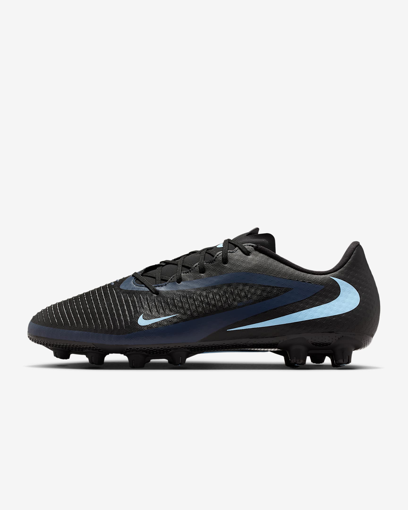 Tacos de fútbol para terreno duro Nike Phantom 6 Low Academy - Negro/Negro