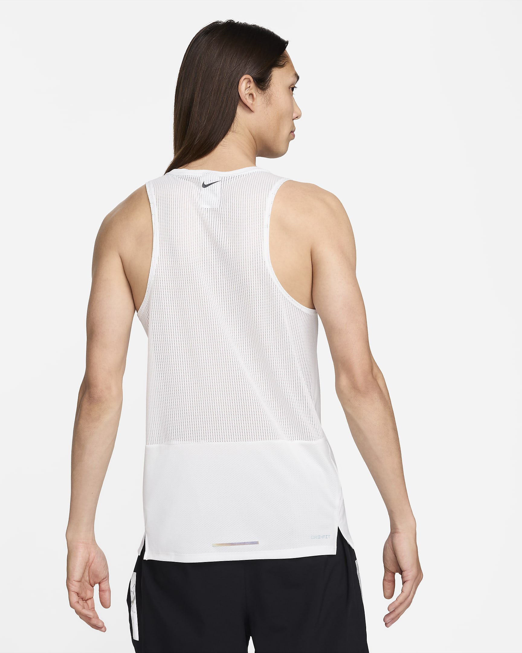 Nike Rise 365 Running Division Men's Dri-FIT Running Tank Top - Summit White/Bicoastal/Black