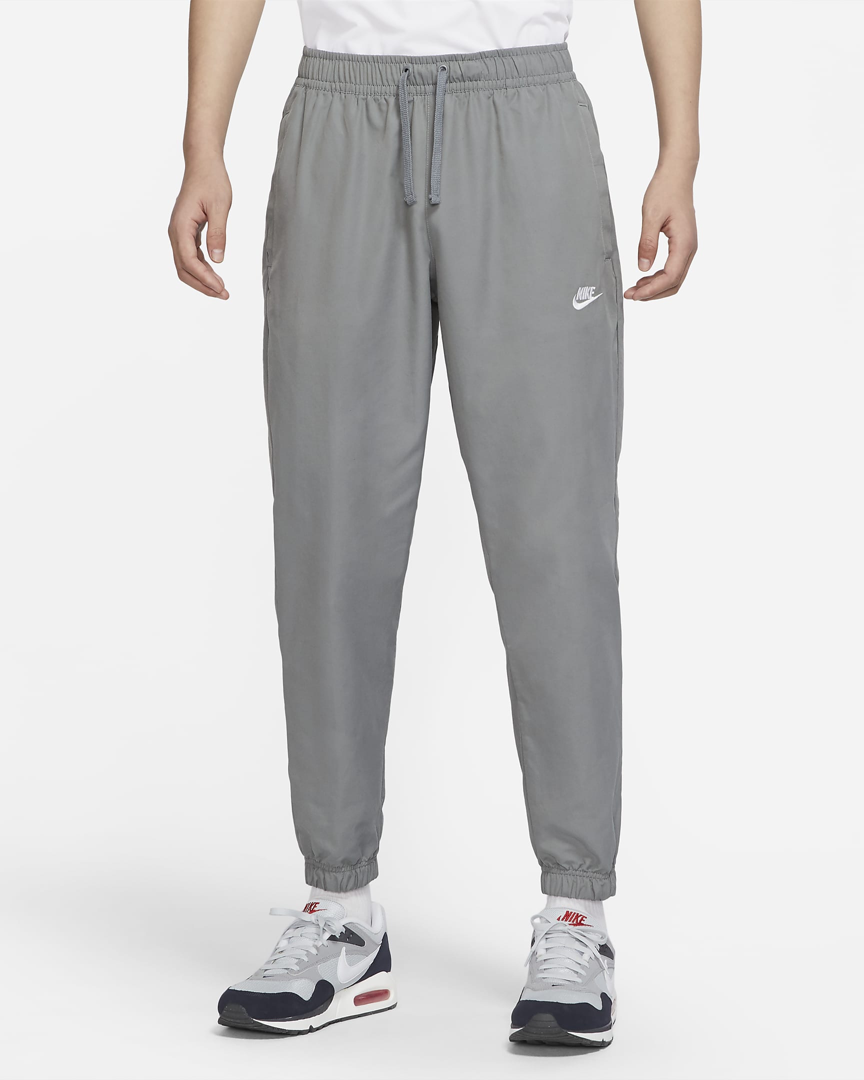 Nike Sportswear Men's Unlined Cuff Pants - Smoke Grey/White