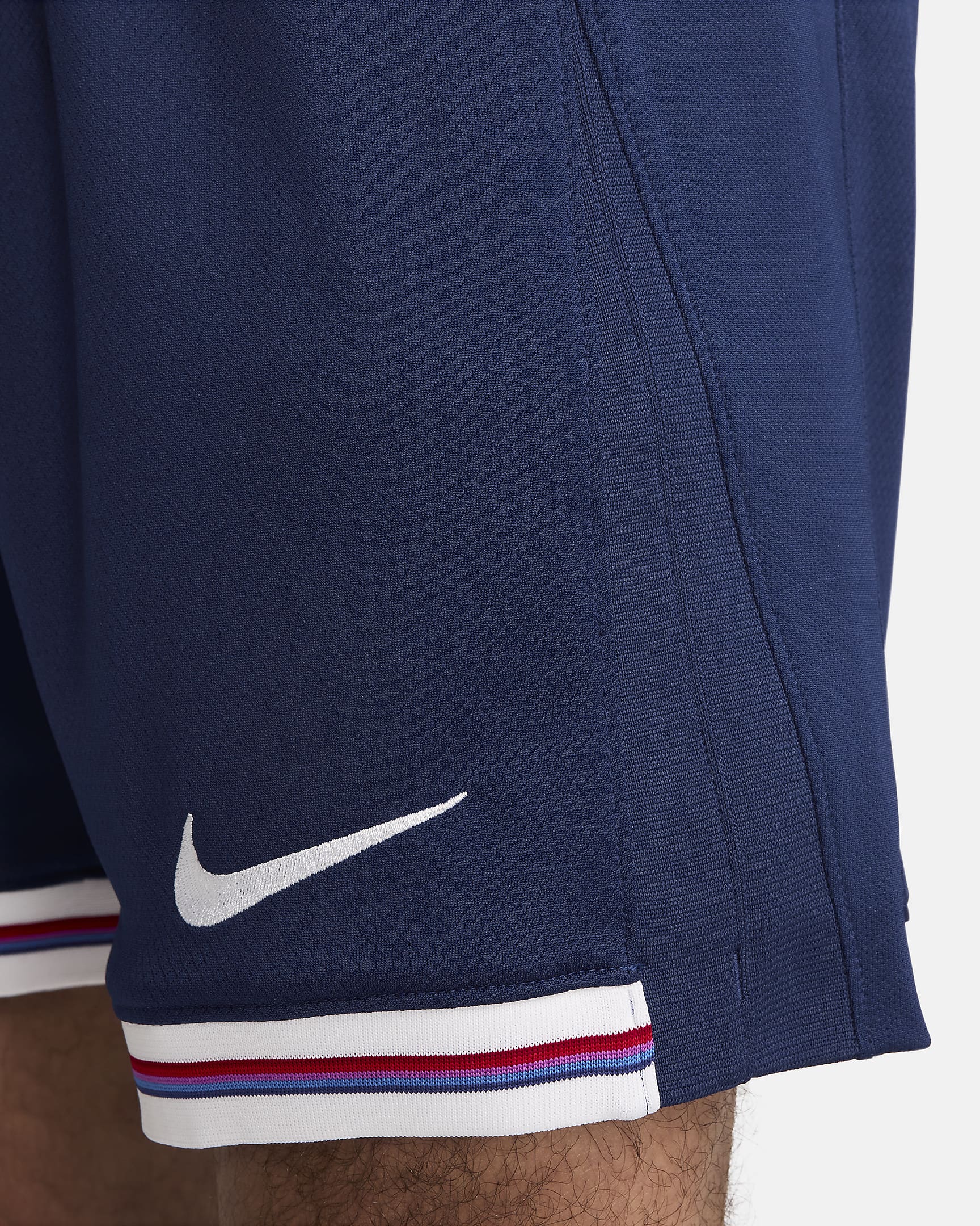 Short de foot Nike Dri-FIT Replica Angleterre 2024 Stadium Domicile pour homme - Blue Void/Blanc