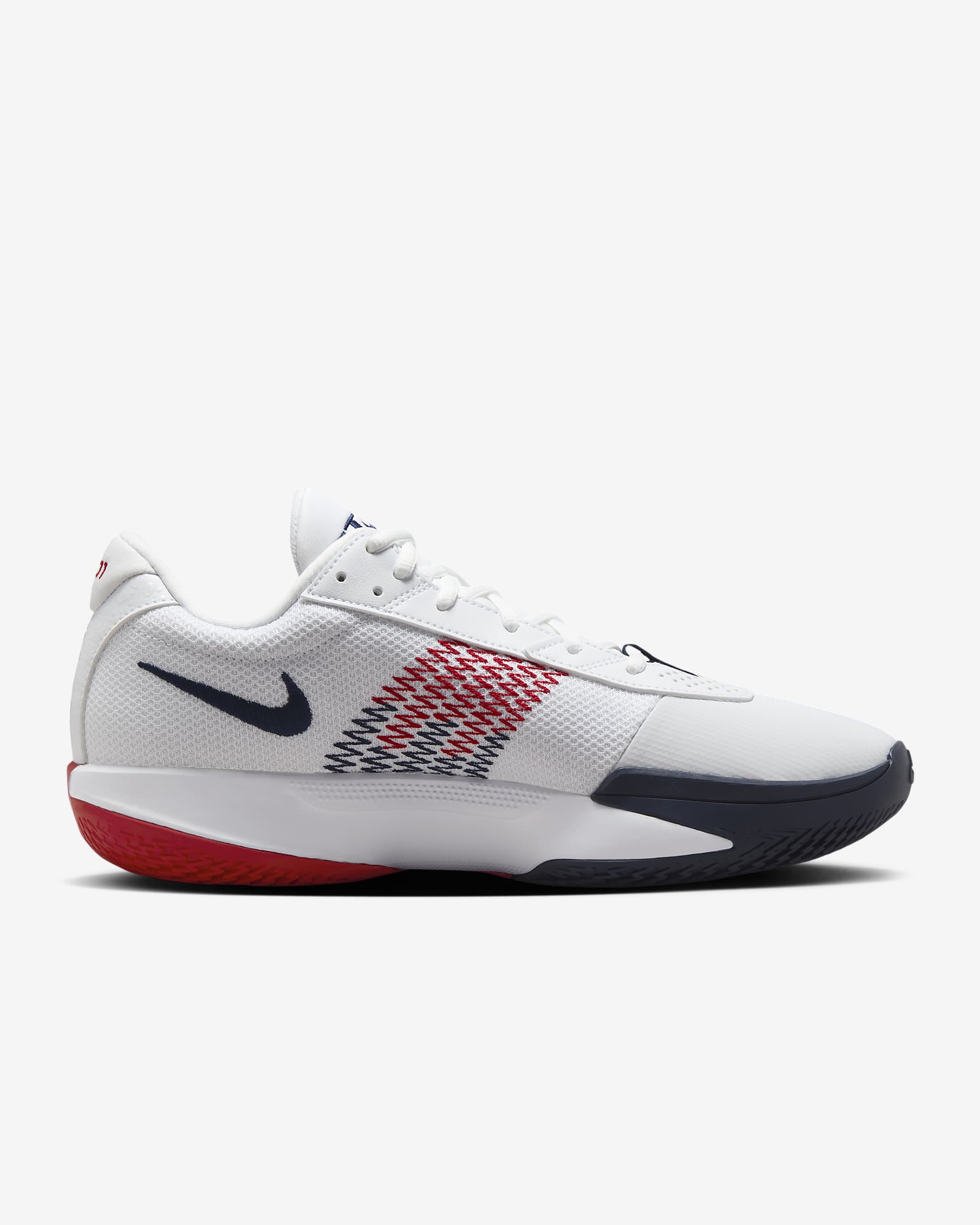 Nike G.T. Cut Academy-basketballsko til mænd - hvid/Sport Red/Obsidian