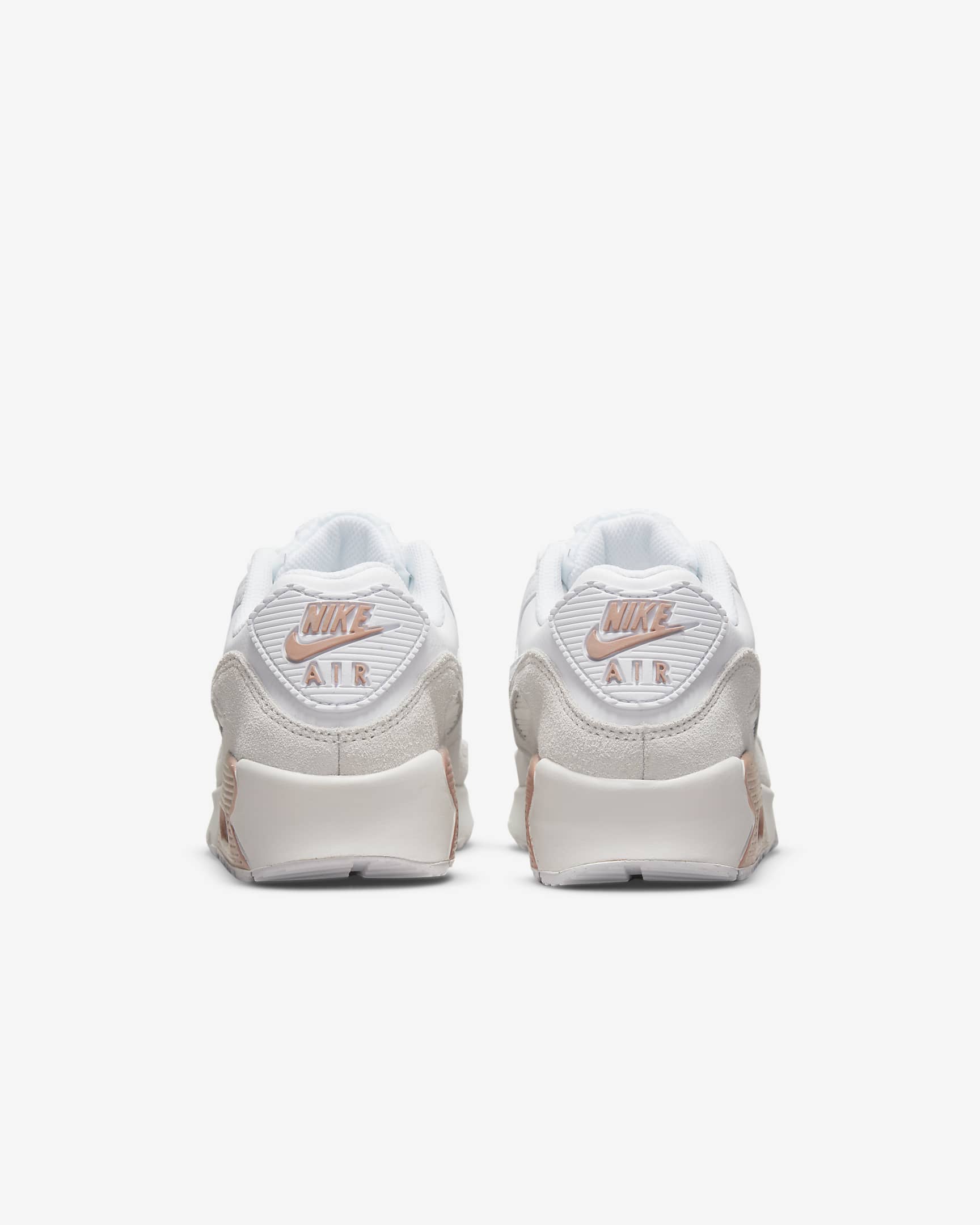 Tenis para niños grandes Nike Air Max 90 LTR - Blanco/Blanco cumbre/Bronce rojo metálico/Blanco