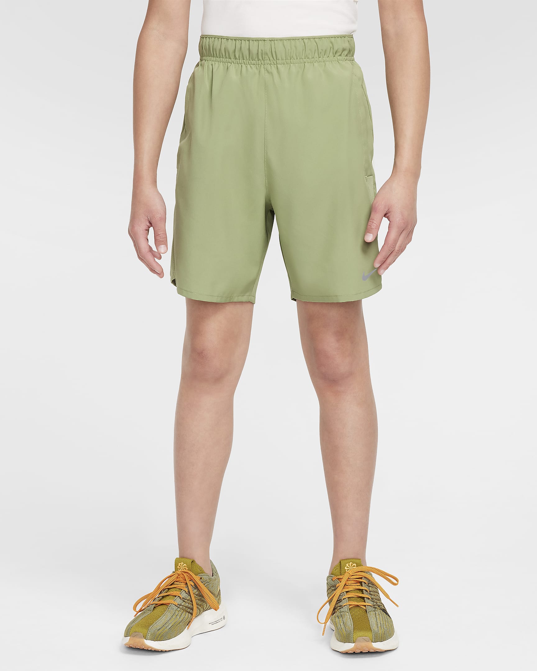 Nike Dri-FIT Challenger Big Kids' (Boys') Training Shorts - Oil Green/Oil Green