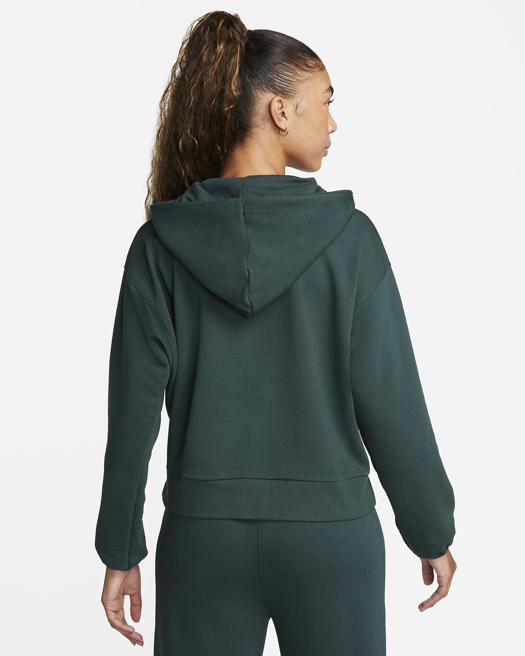 Nike Dri-FIT Swoosh Fly Standard Issue Women's Pullover Basketball Hoodie - Deep Jungle/Light Lemon Twist