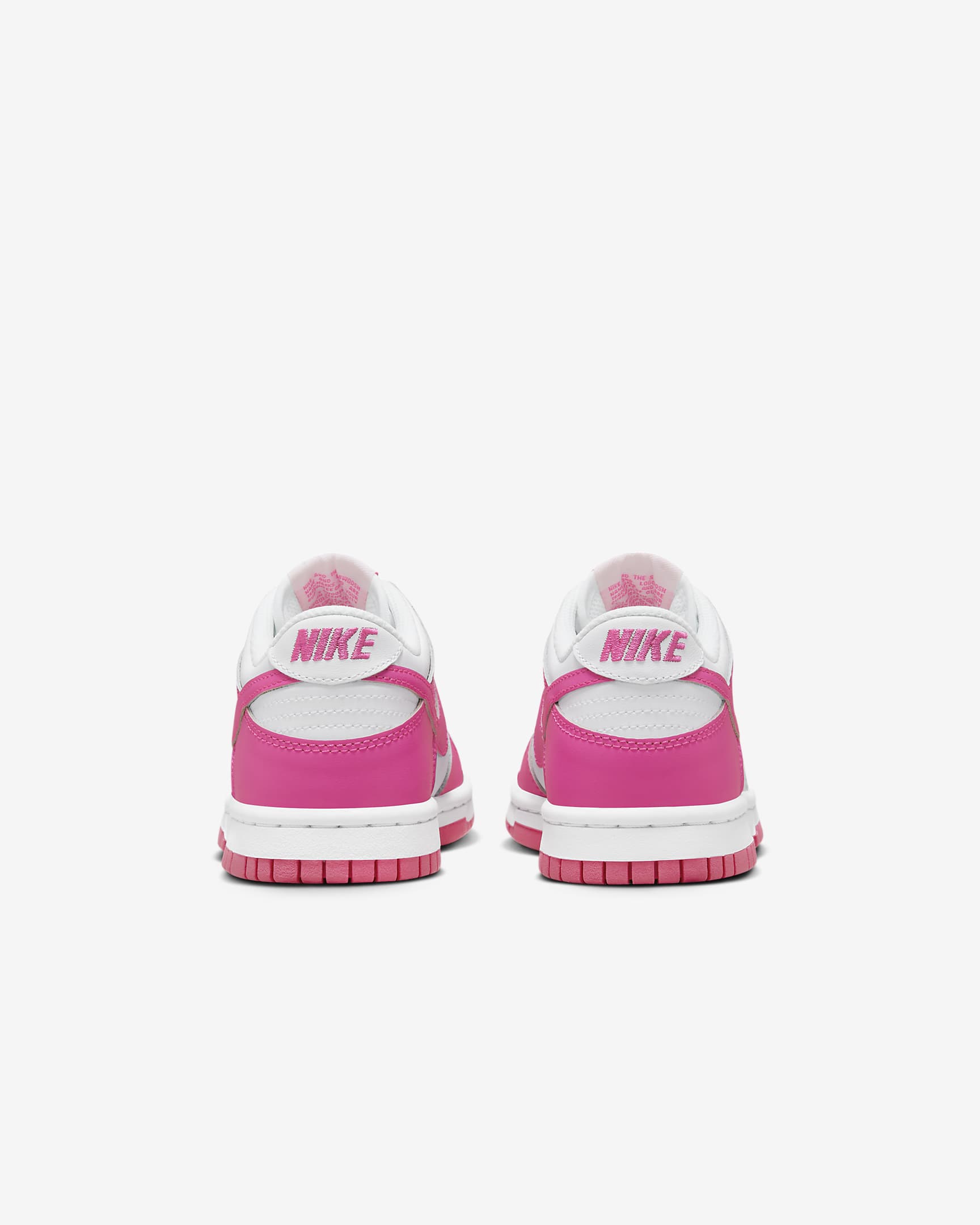 Nike Dunk Low cipő nagyobb gyerekeknek - Fehér/Rózsaszín/Laser Fuchsia