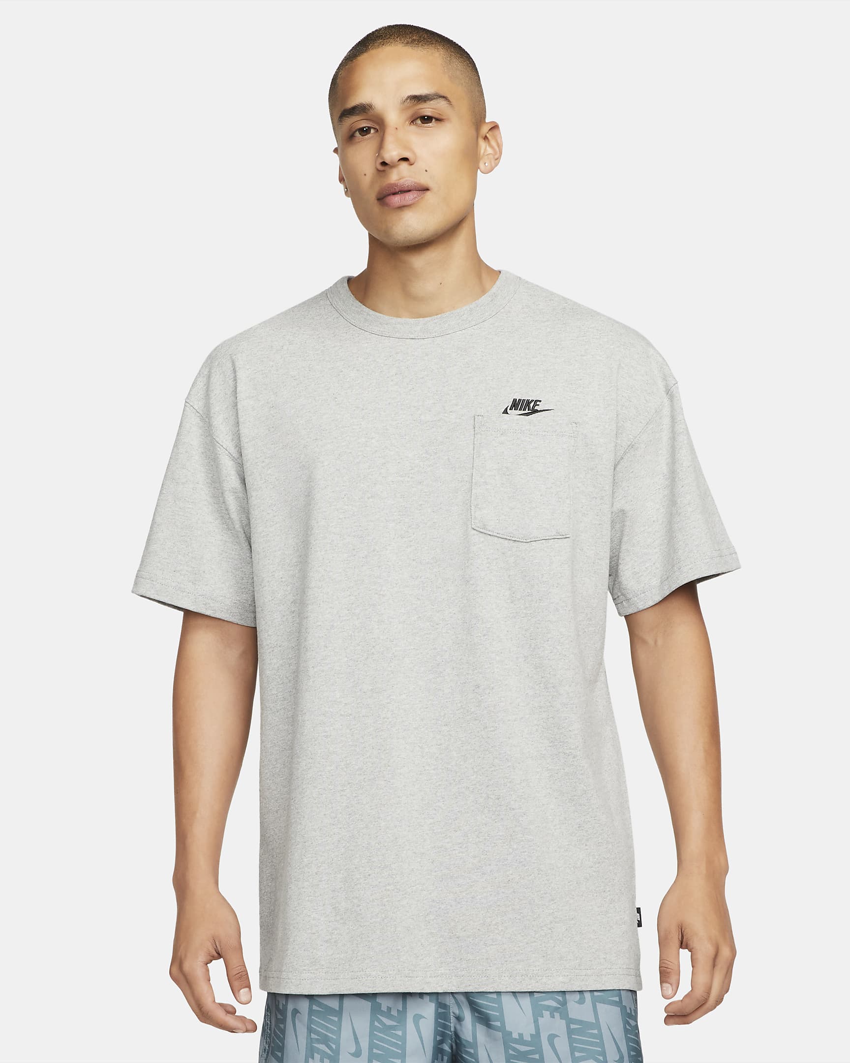 Nike Sportswear Premium Essentials Men's Pocket T-Shirt - Dark Grey Heather