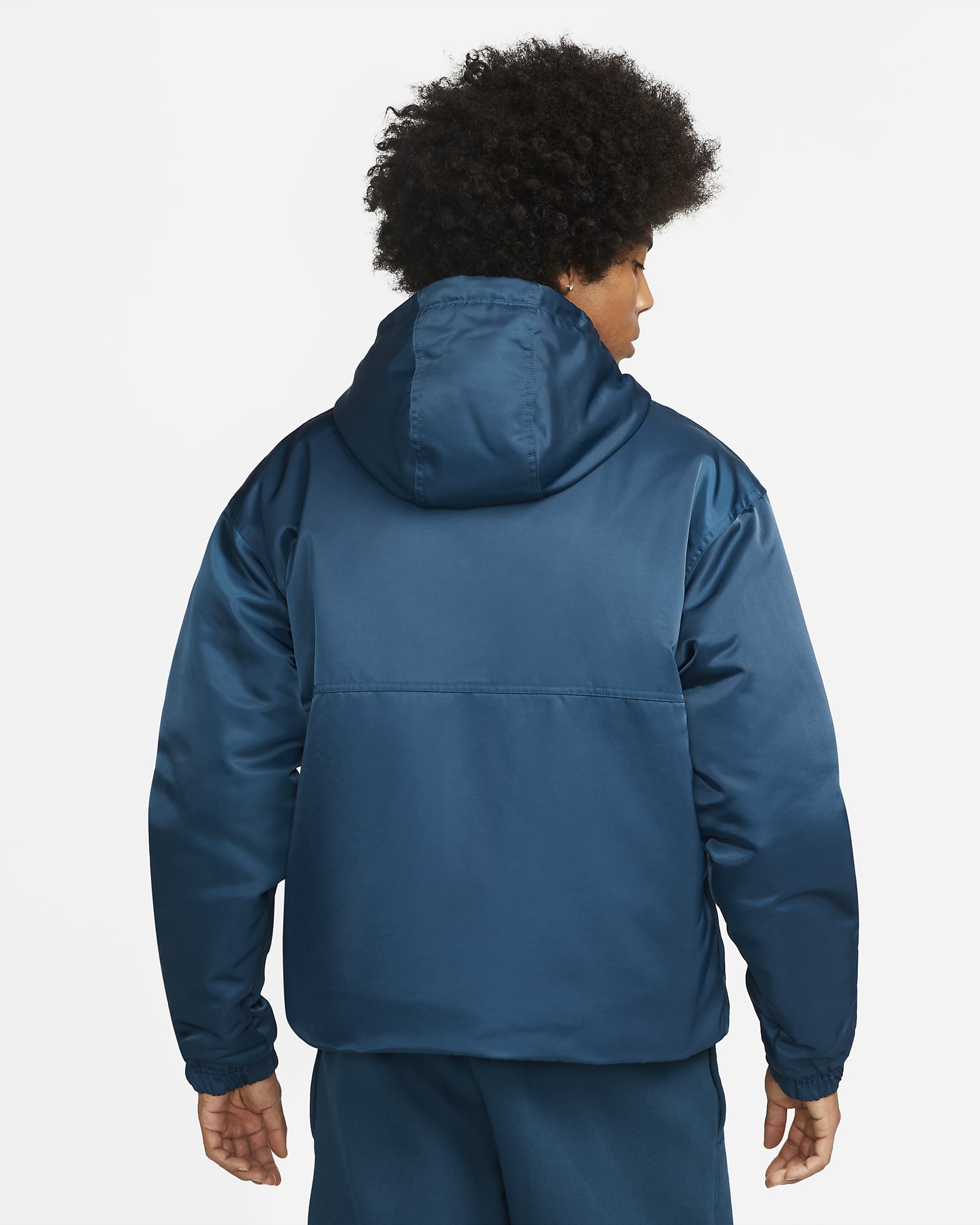 Nike Solo Swoosh Men's Satin Anorak Jacket. Nike BE