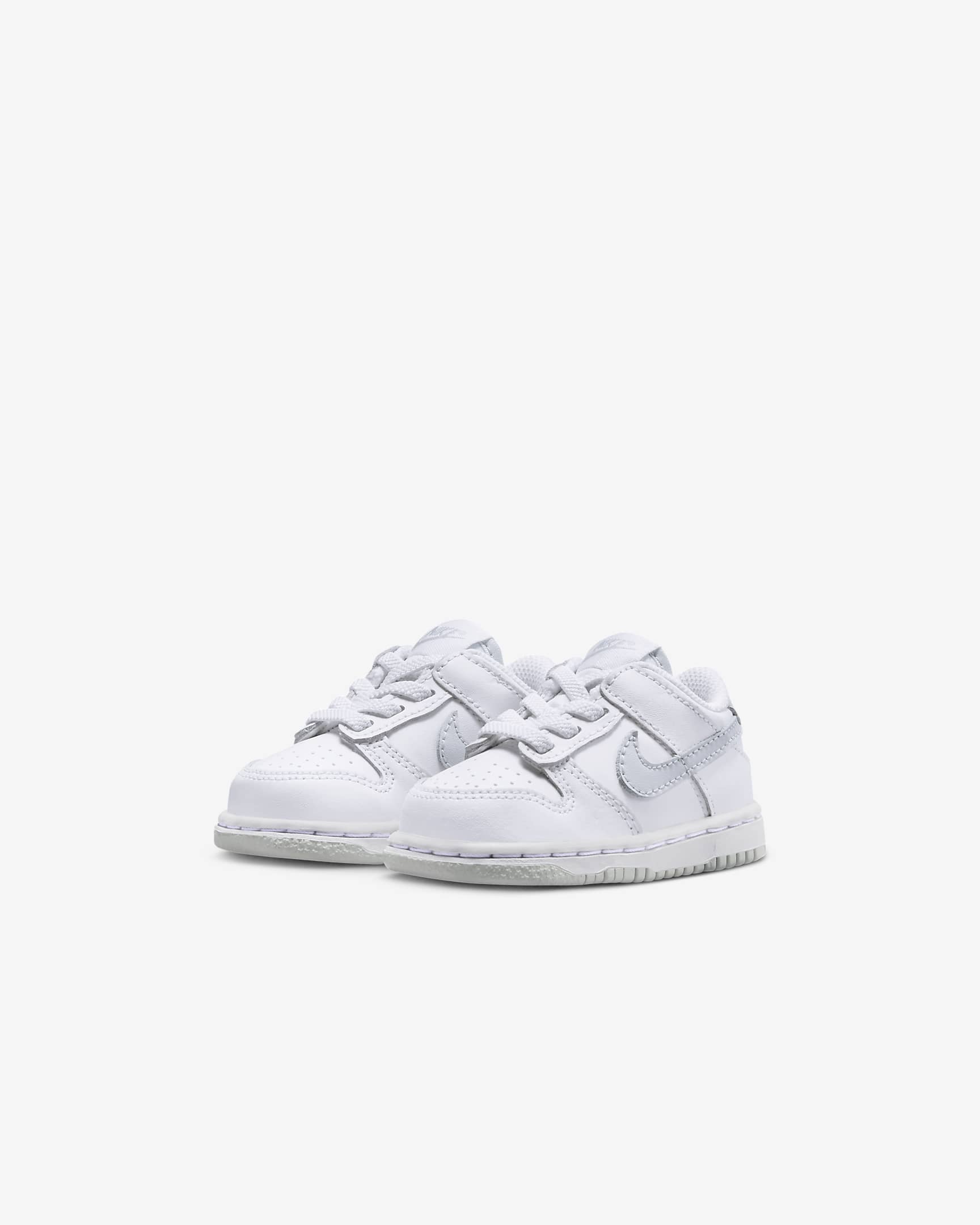 Nike Dunk Low Baby/Toddler Shoes - White/White/Pure Platinum