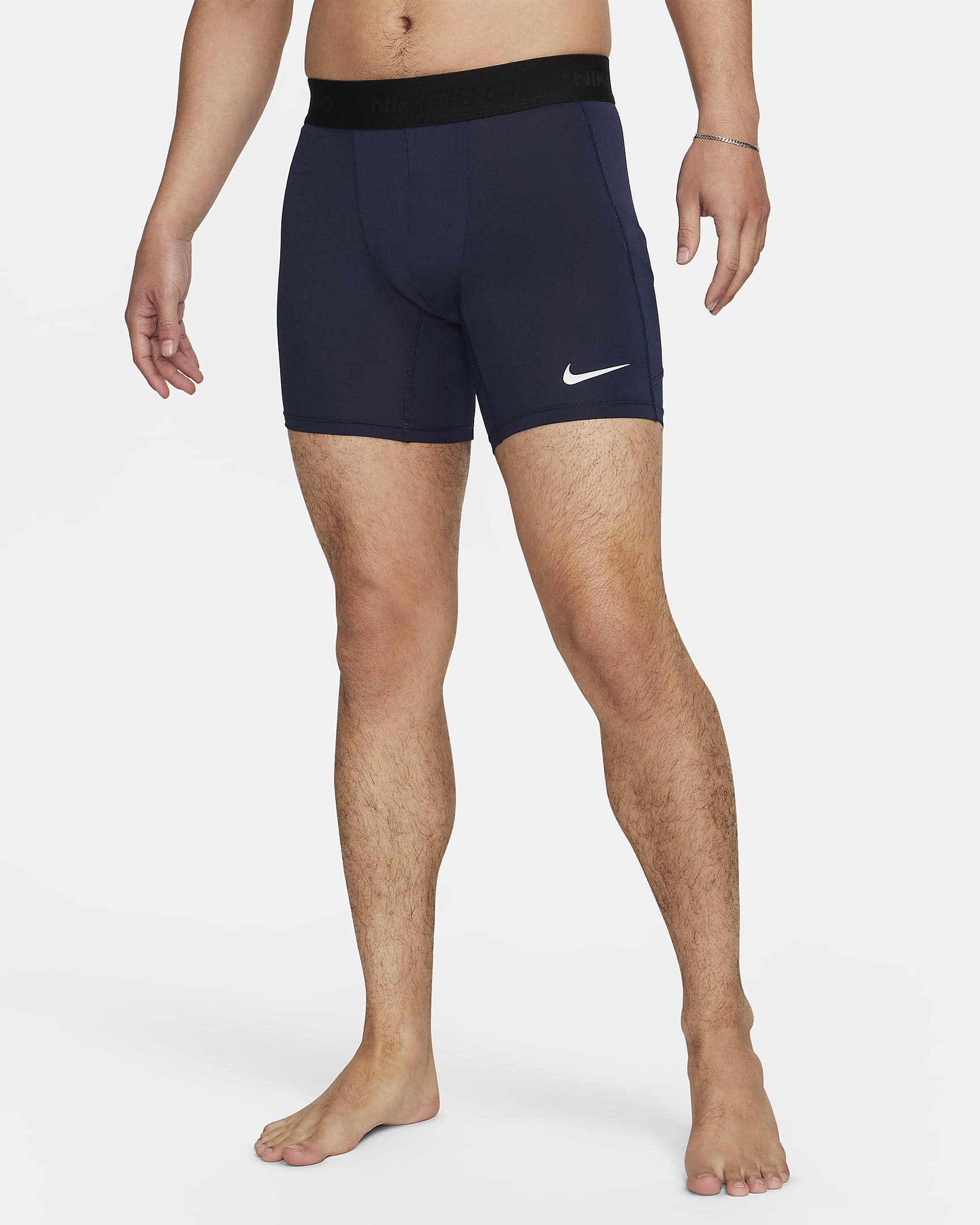 Nike Pro Men's Dri-FIT Fitness Shorts - Obsidian/White