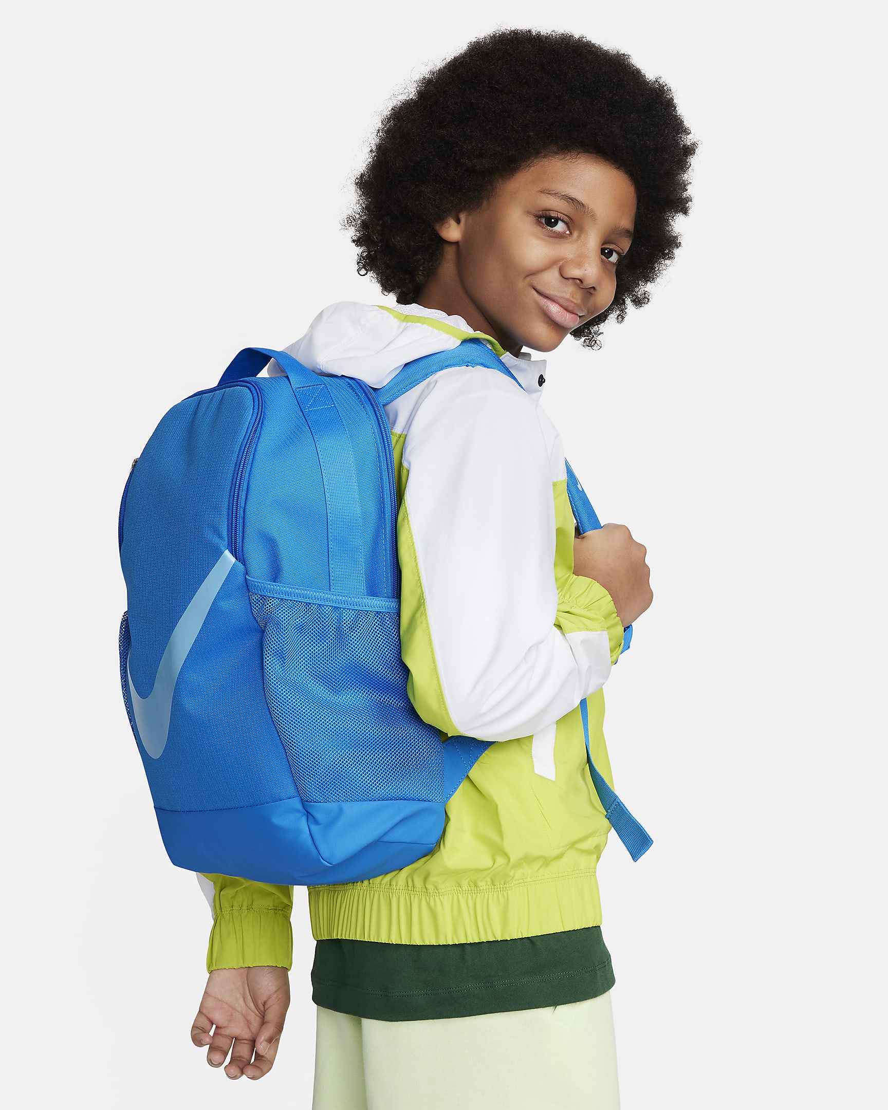 Nike Brasilia Kids' Backpack (18L) - Photo Blue/Photo Blue/Aquarius Blue