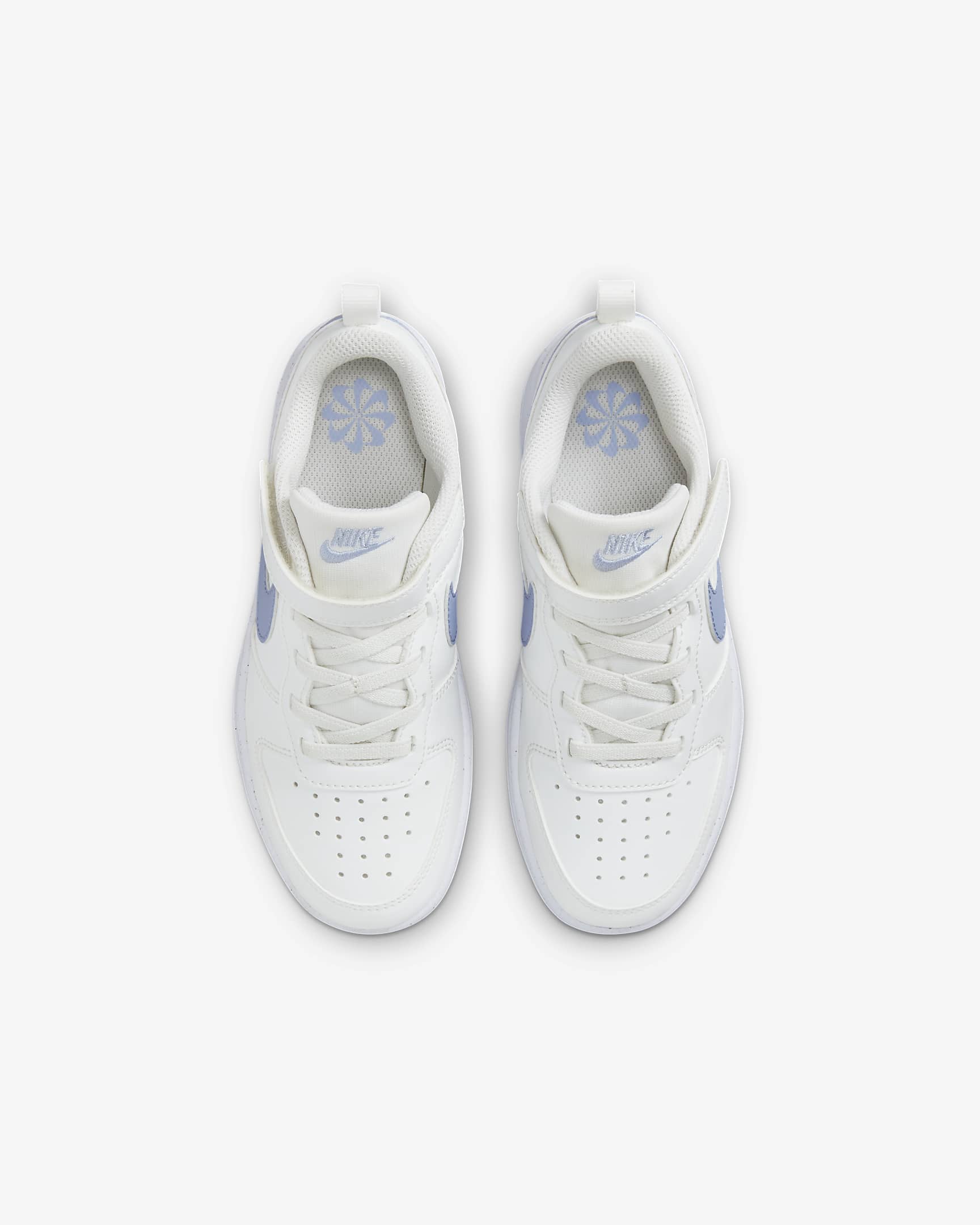 Nike Court Borough Low Recraft Younger Kids' Shoes - Summit White/Cobalt Bliss