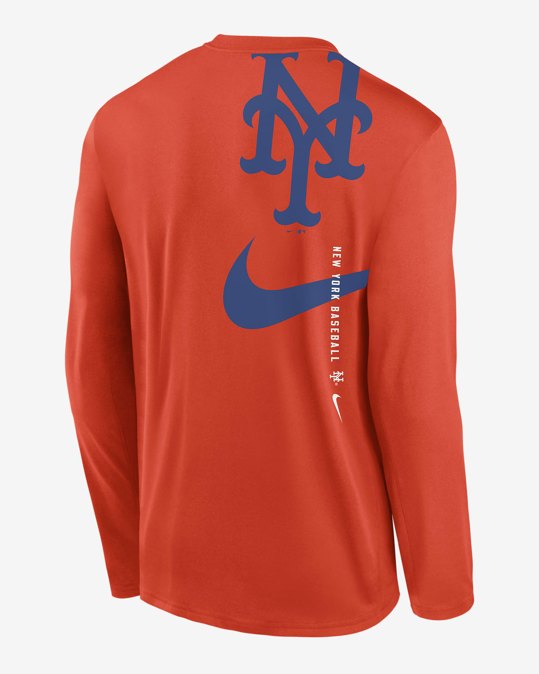 New York Mets Large Swoosh Back Legend Men's Nike Dri-FIT MLB T-Shirt - Orange