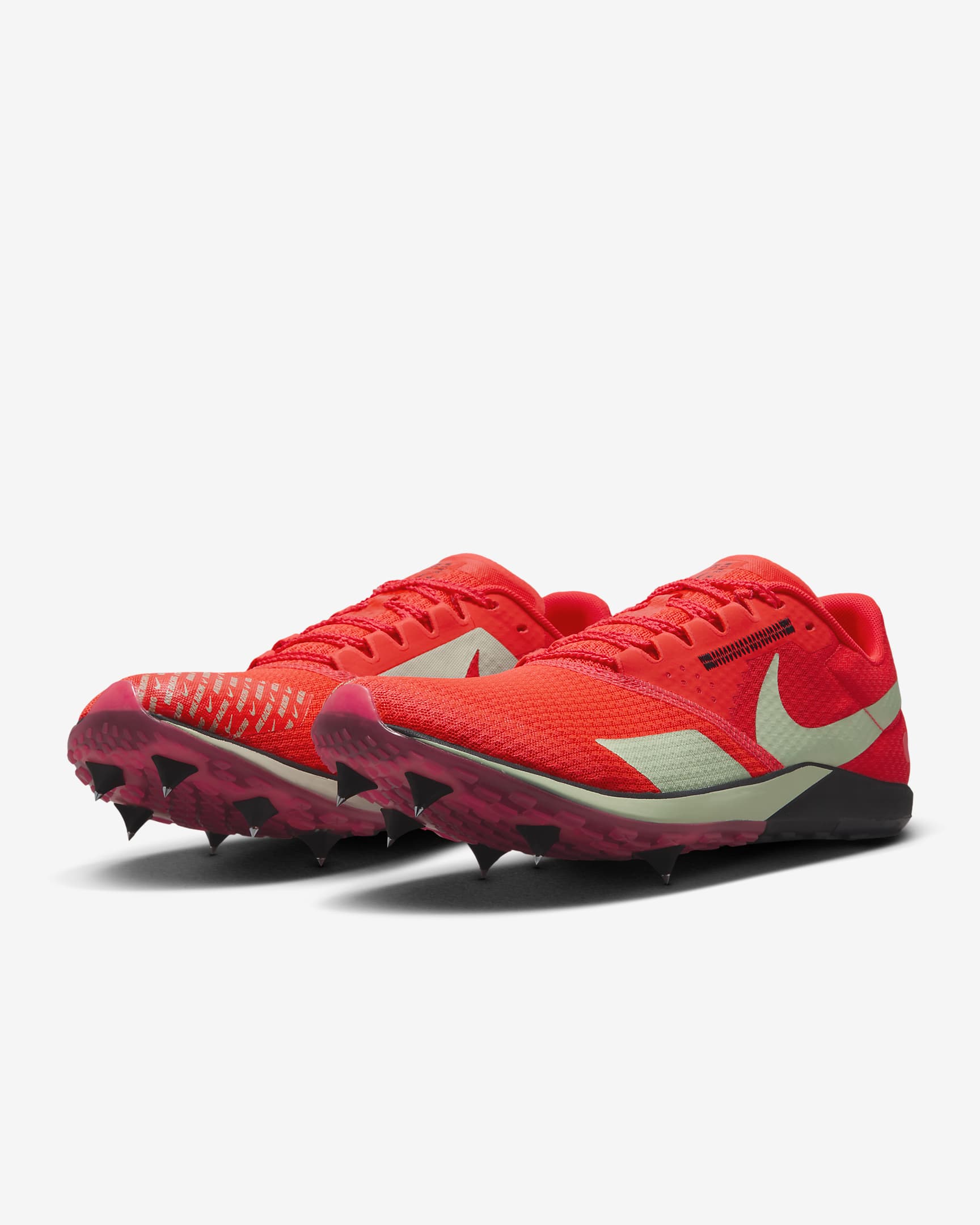 Nike Rival XC 6 Cross-Country Spikes - Bright Crimson/Black/Metallic Silver/Vapor Green