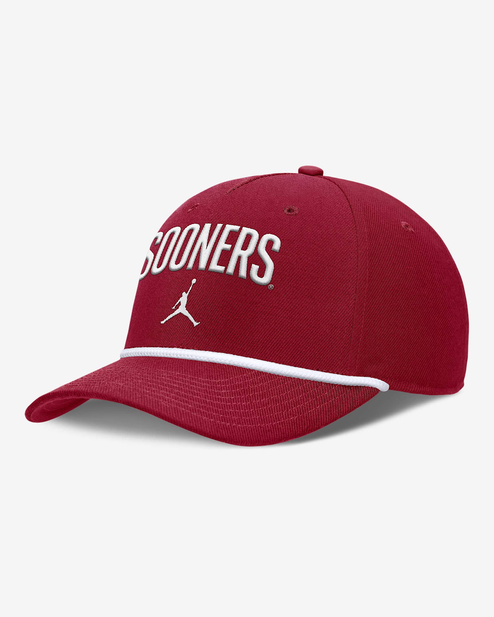 Oklahoma Primetime Rise Campus Men's Jordan Brand College Adjustable Hat - Crimson