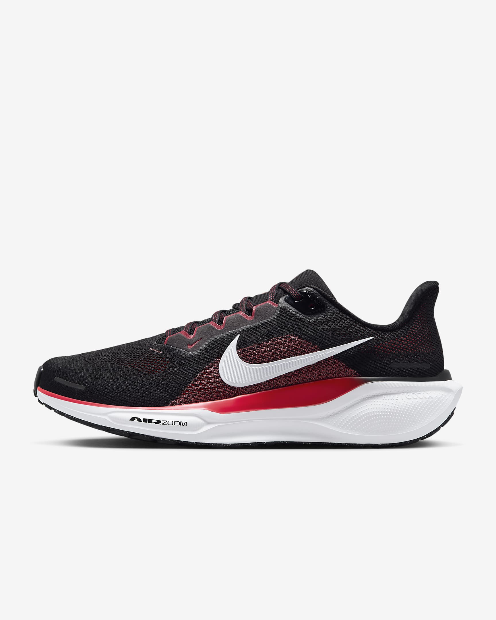 Nike Pegasus 41 Men's Road Running Shoes - Black/Fire Red/White