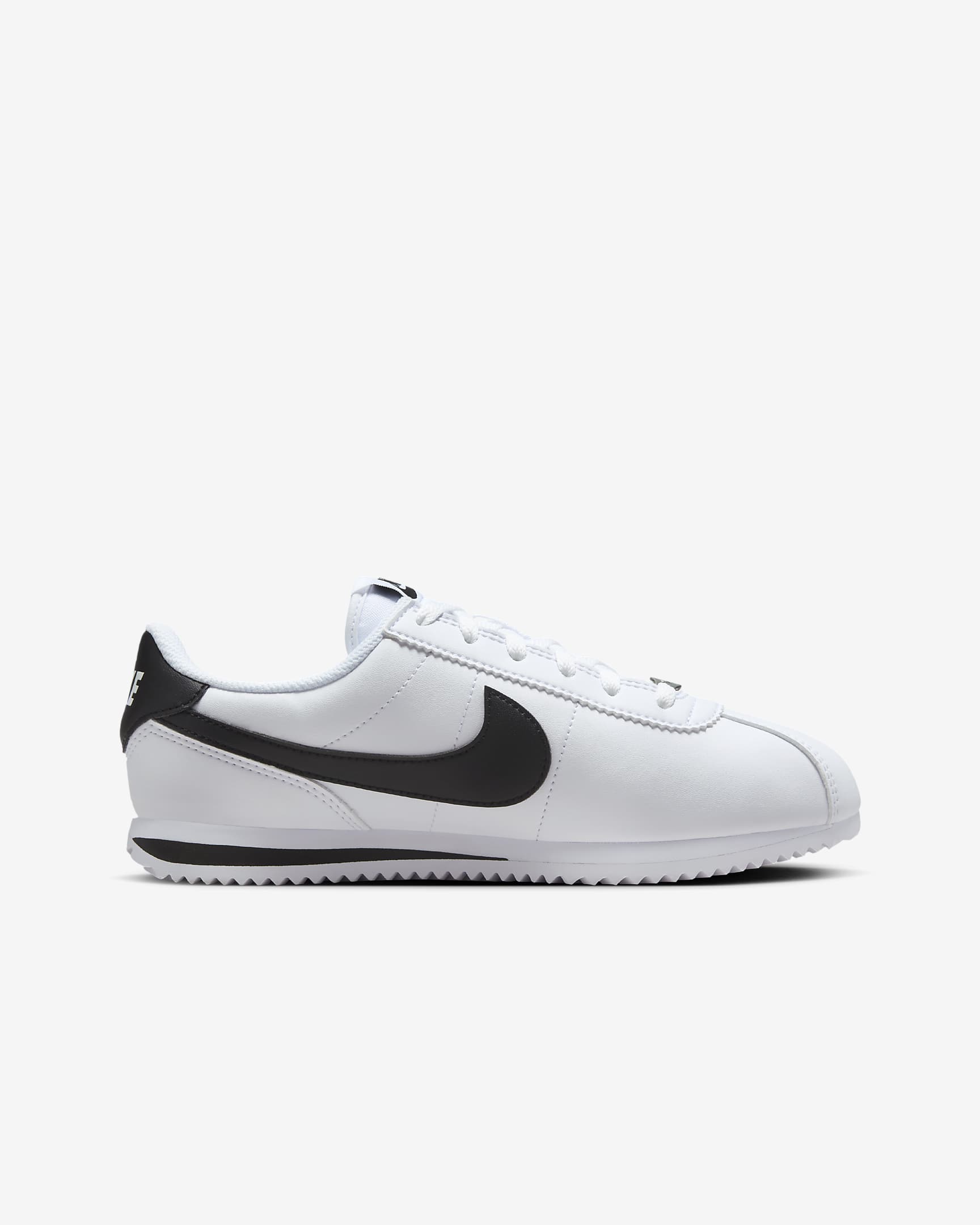 Tenis para niños grandes Nike Cortez - Blanco/Negro