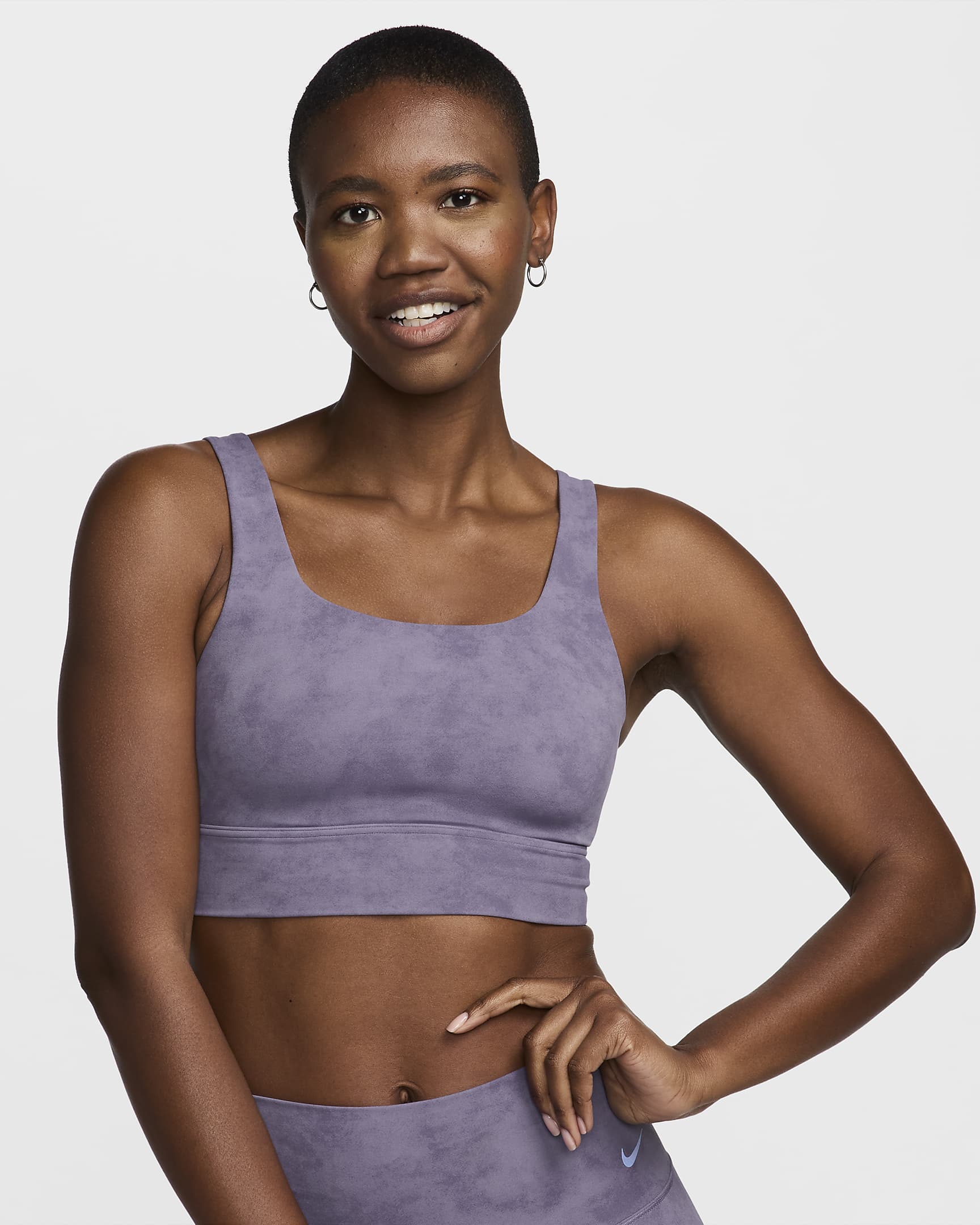 Nike Zenvy Tie-Dye Women's Medium-Support Padded Longline Sports Bra - Daybreak/Daybreak/Daybreak