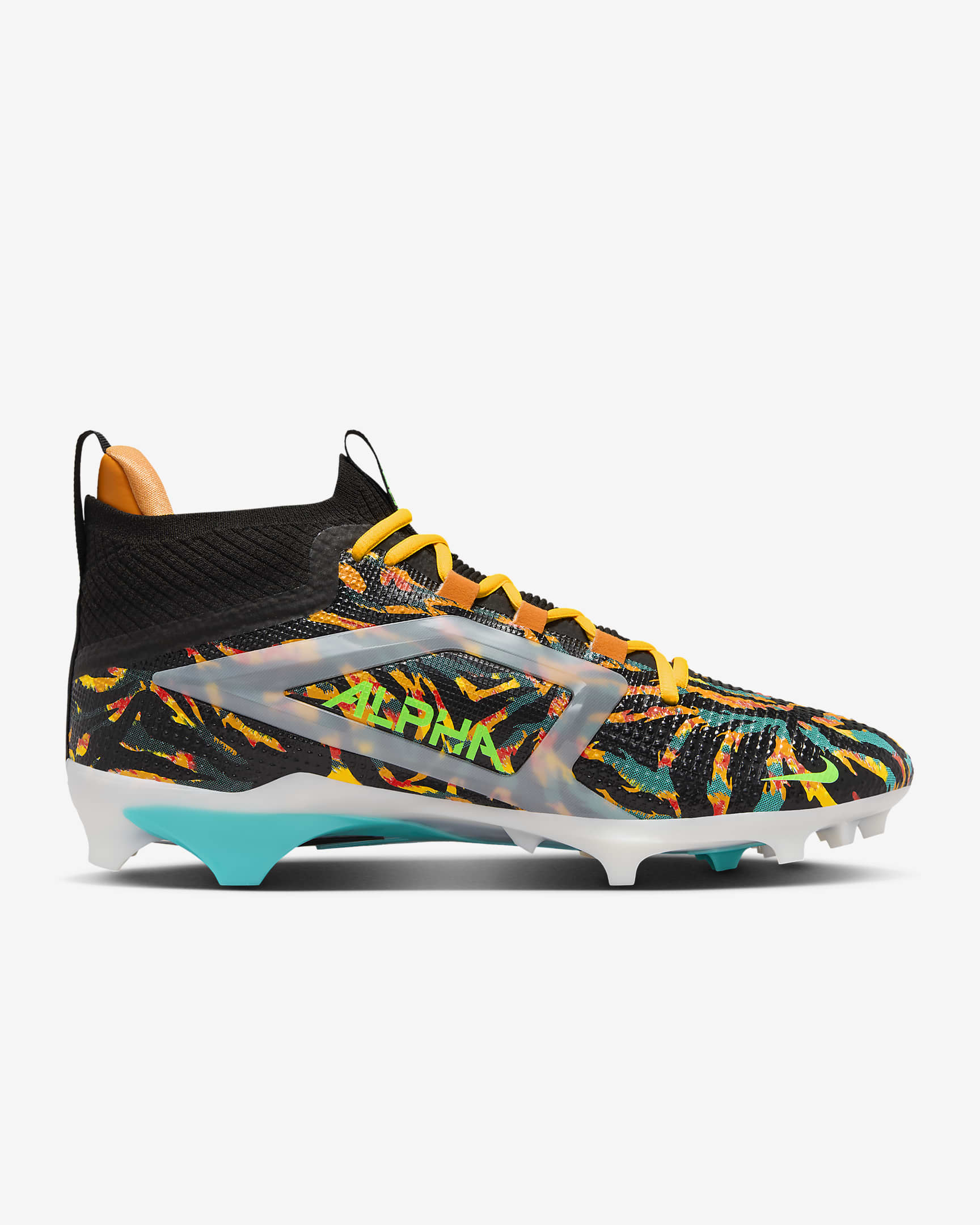 Nike Alpha Menace 4 Elite "Travis Kelce" Football Cleats - Black/Sail/Dusty Cactus/Green Strike