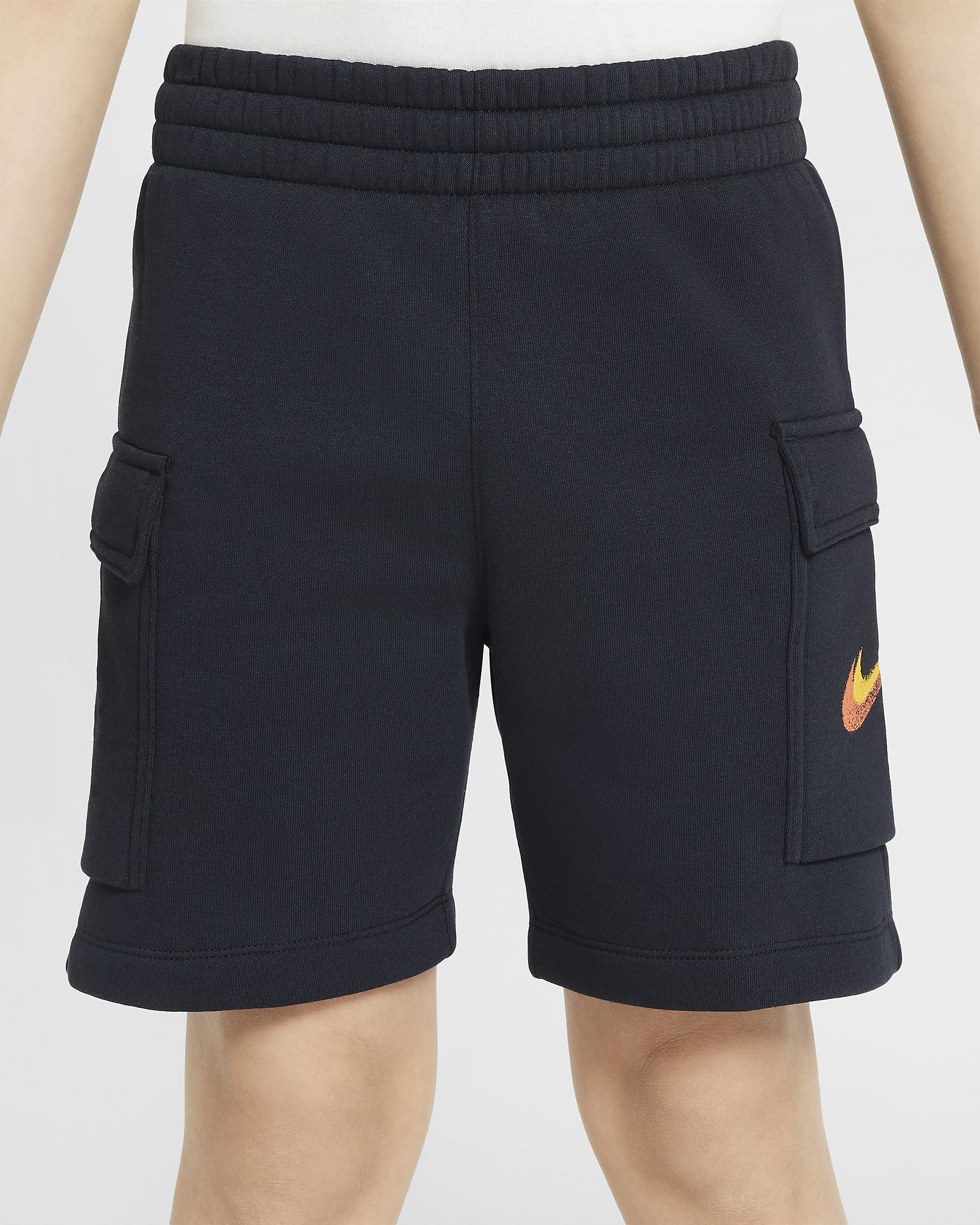 Nike Sportswear Standard Issue-fleeceshorts til større børn (drenge) - sort